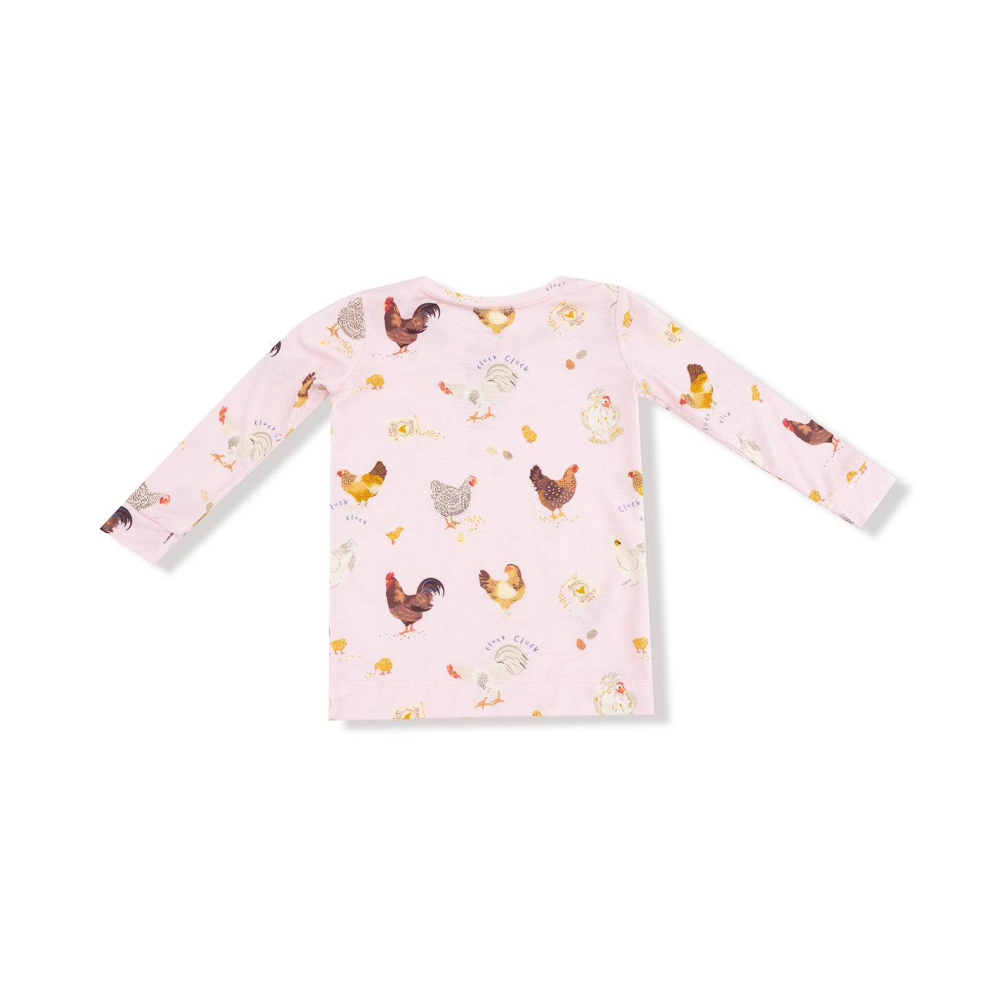 Long Sleeve Loungewear Set in our  Collector Chickens - Pink print from Angel Dear