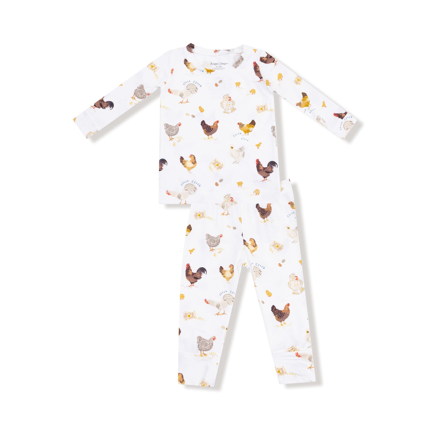 Long Sleeve Loungewear Set in our  Collector Chickens - Unisex print from Angel Dear