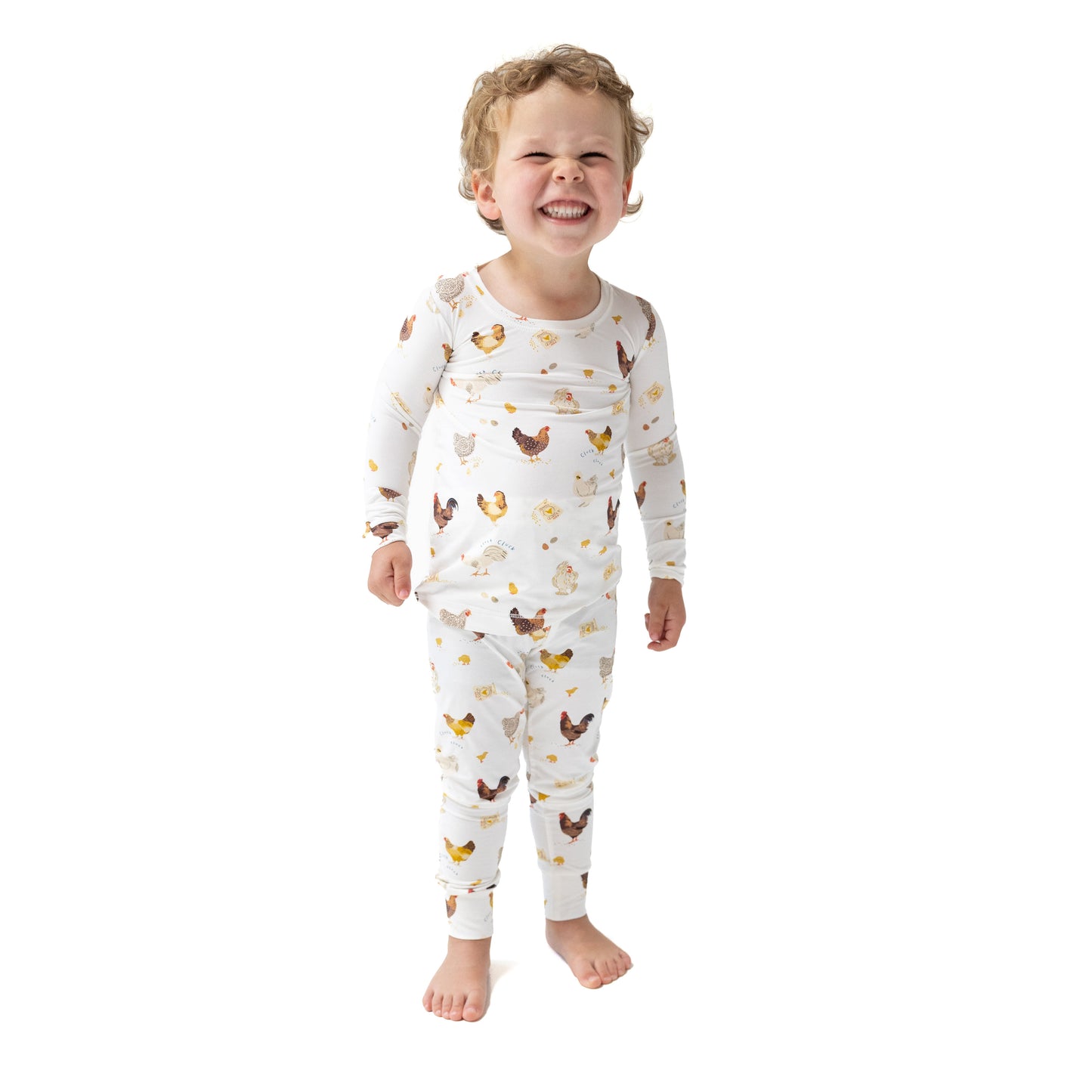Long Sleeve Loungewear Set in our  Collector Chickens - Unisex print from Angel Dear