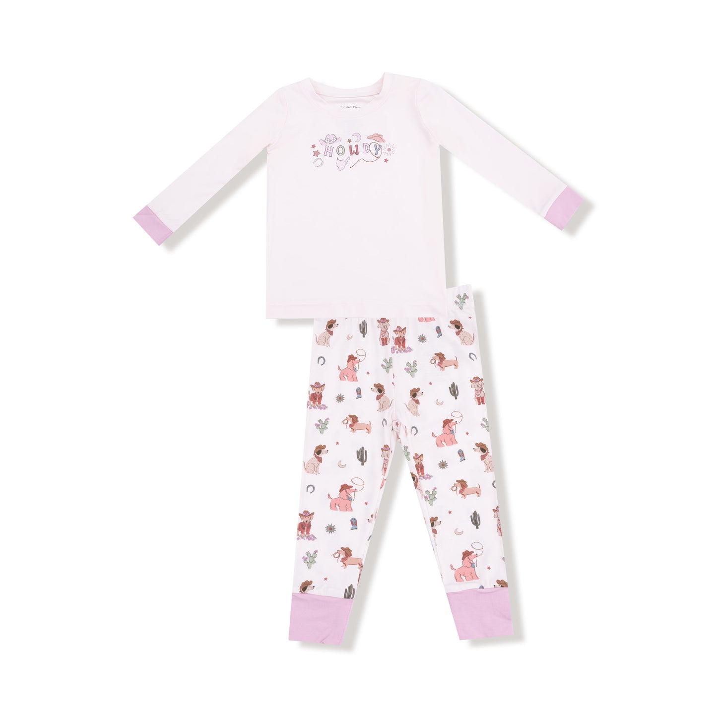 Long Sleeve Loungewear Set in our  Cowgirl Dogs print from Angel Dear