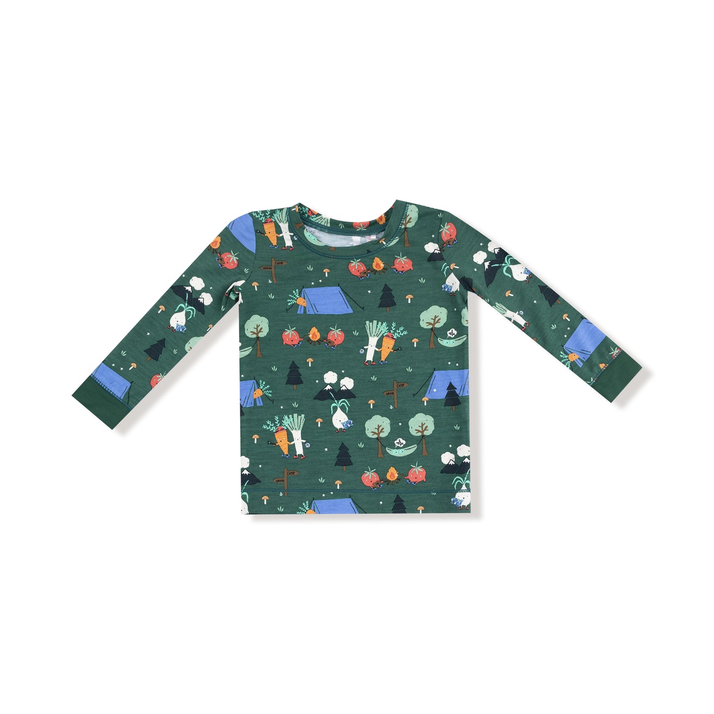Long Sleeve Loungewear Set in our  Camping Veggies print from Angel Dear