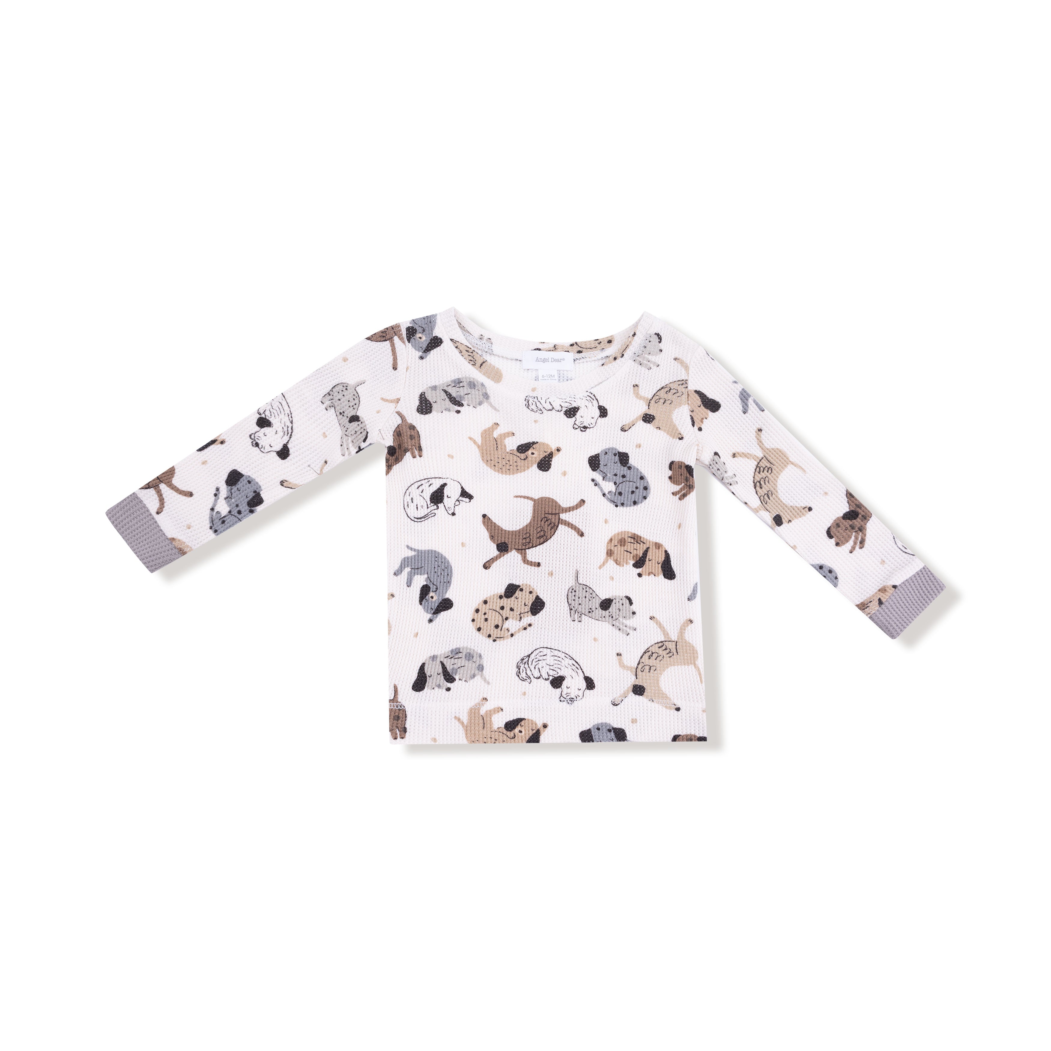 Long Sleeve Loungewear Set in our  Cozy Pups print from Angel Dear