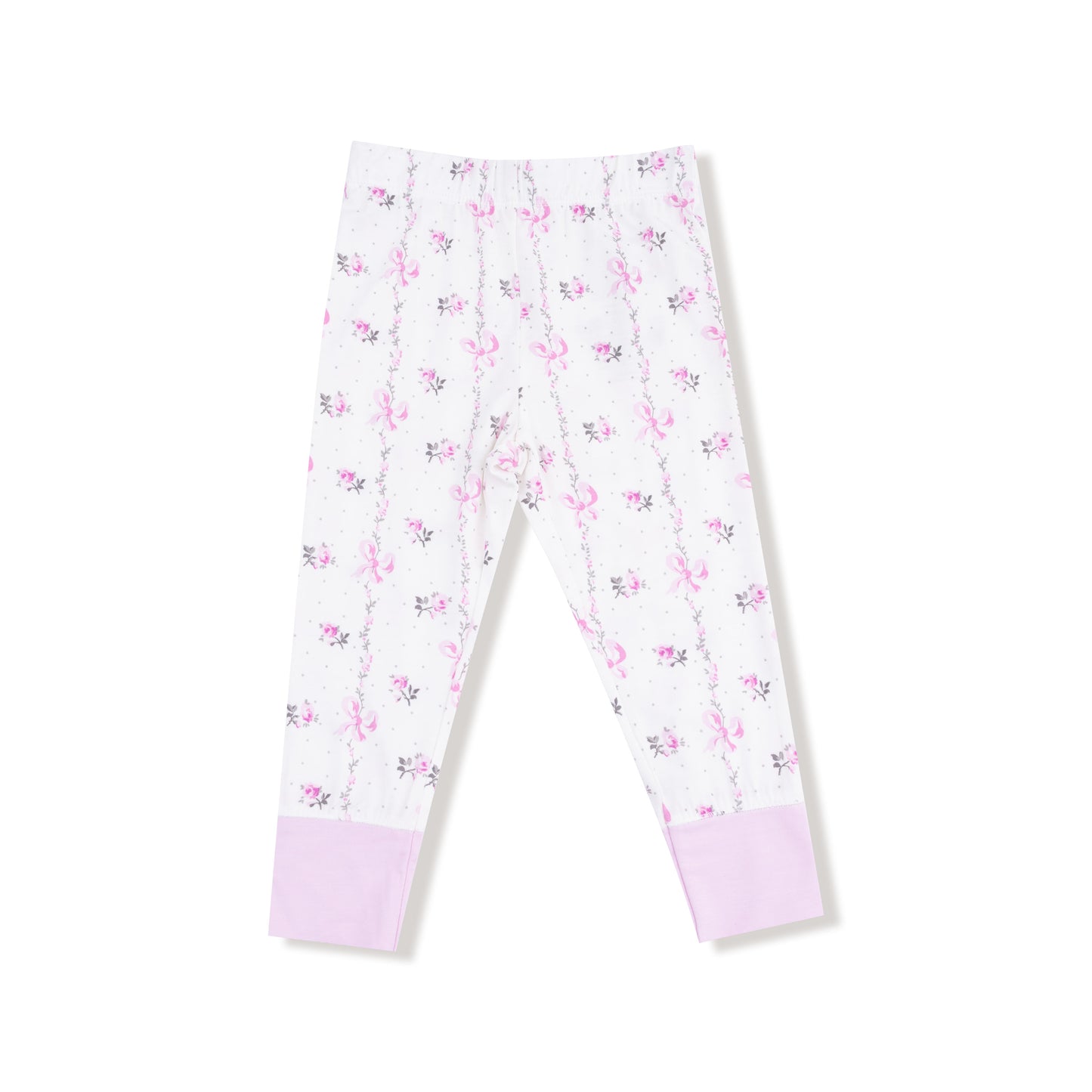 Long Sleeve Loungewear Set in our  Dainty Buds and Bows Stripe print from Angel Dear