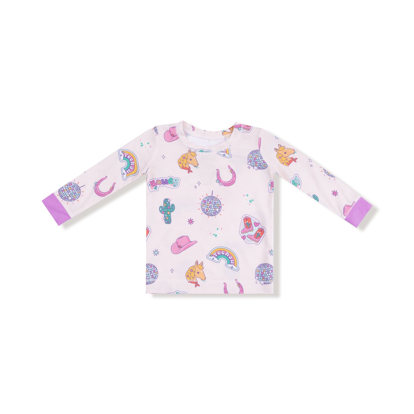 Long Sleeve Loungewear Set in our  Disco Cowgirl print from Angel Dear