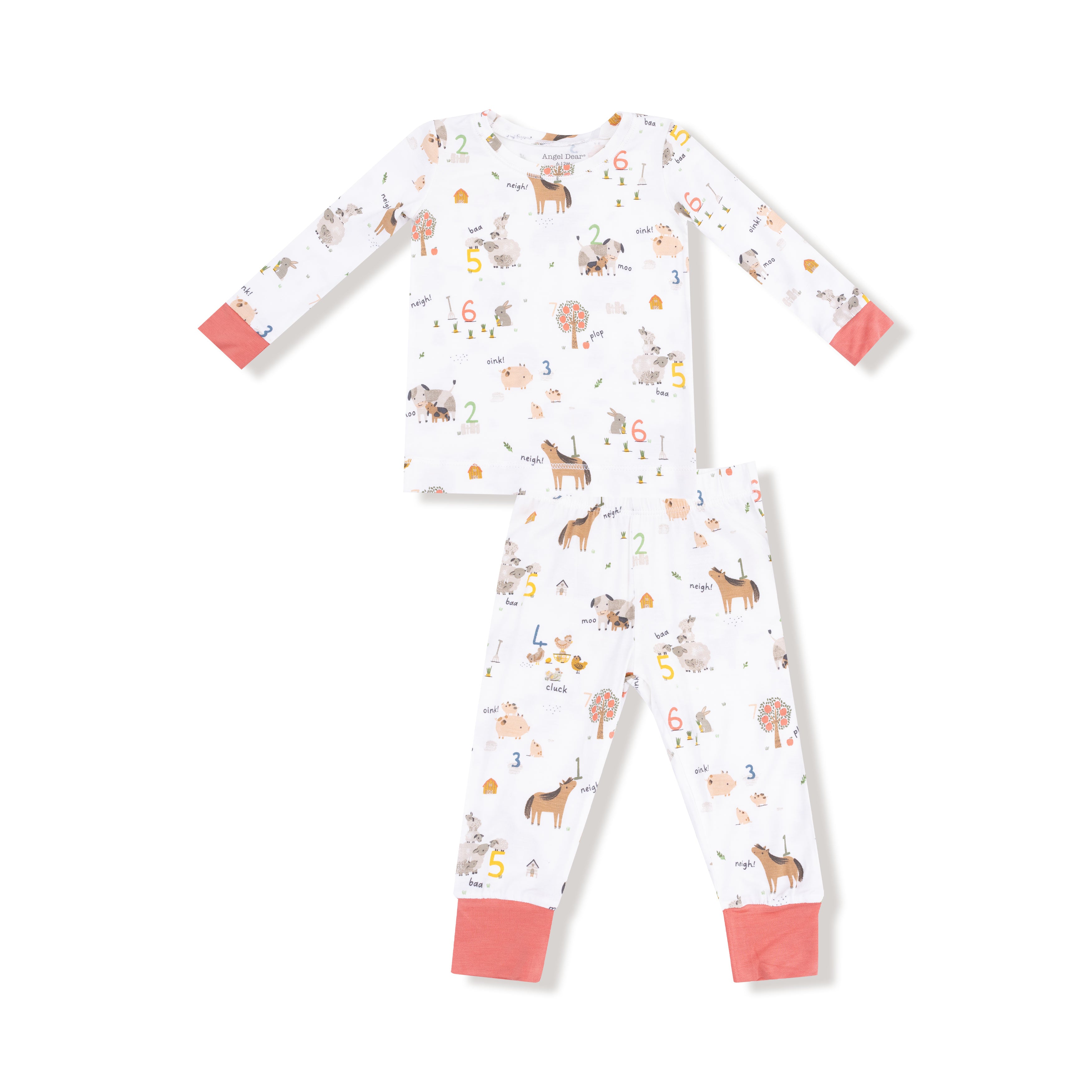 Long Sleeve Loungewear Set in our  Farm Sounds print from Angel Dear