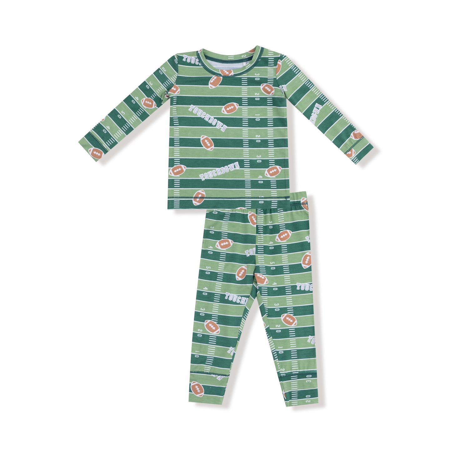 Long Sleeve Loungewear Set in our  Football Field - Glow in the Dark print from Angel Dear