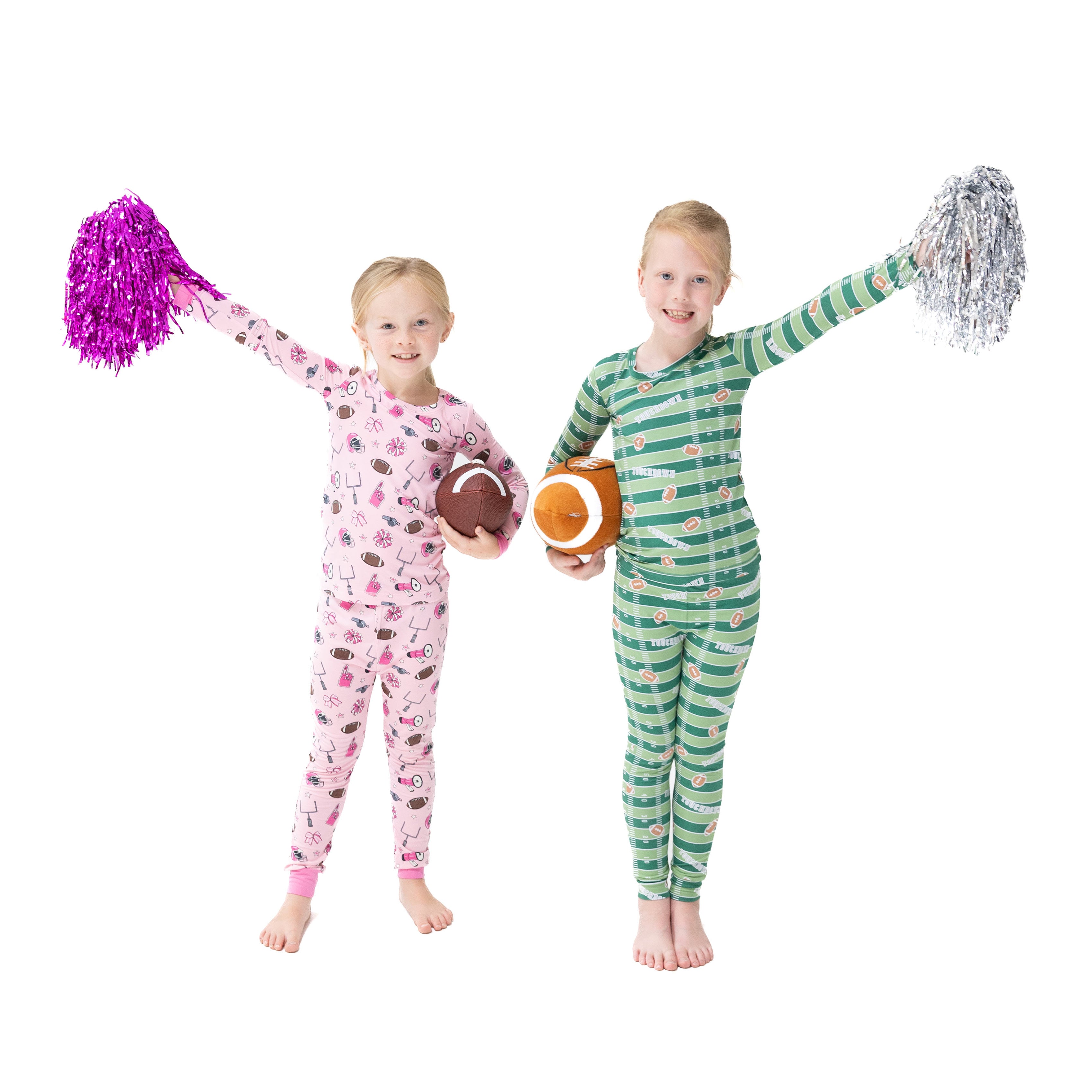Long Sleeve Loungewear Set in our  Football Field - Glow in the Dark print from Angel Dear