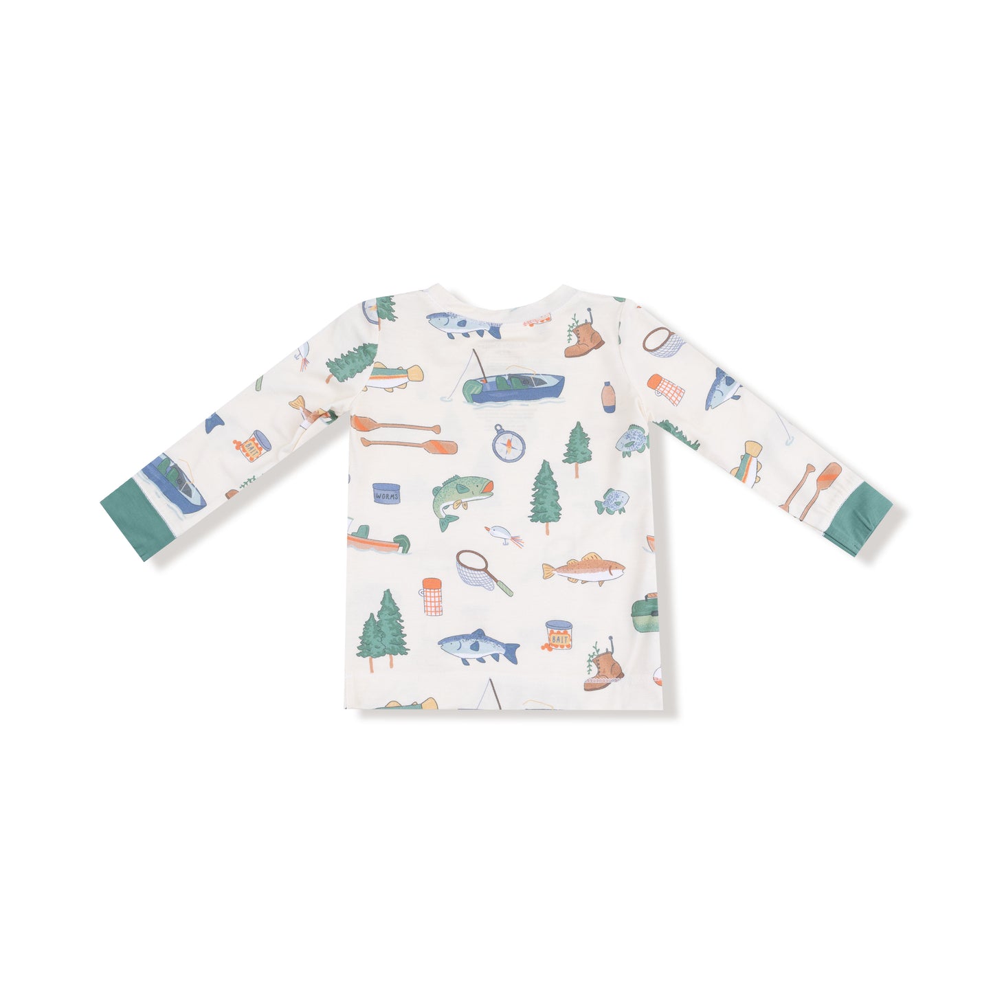 Long Sleeve Loungewear Set in our  Fishing Things print from Angel Dear