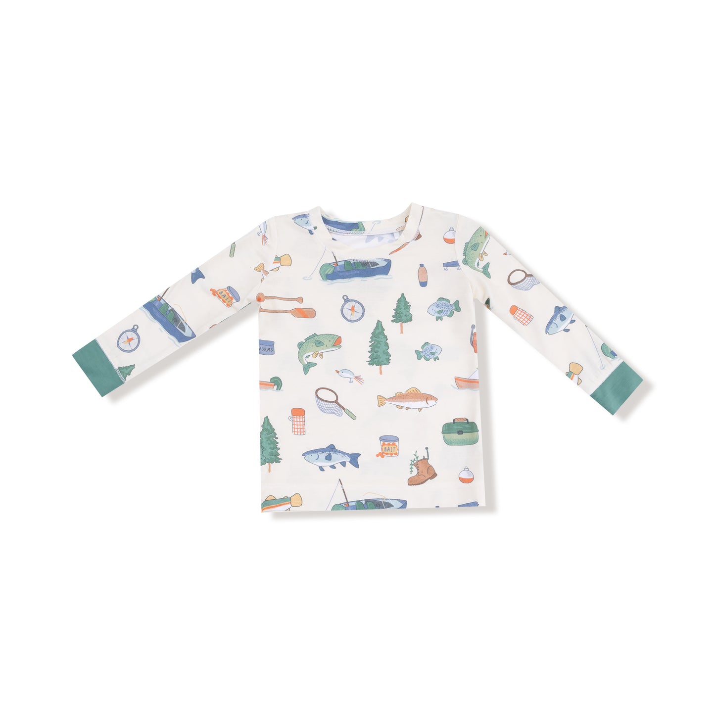 Long Sleeve Loungewear Set in our  Fishing Things print from Angel Dear