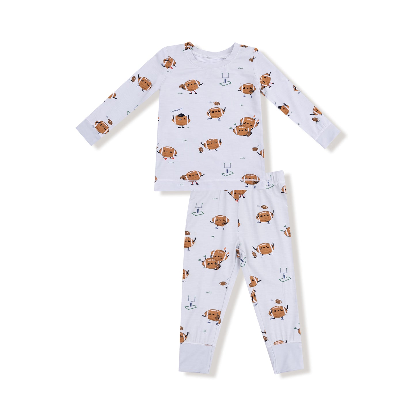 Long Sleeve Loungewear Set in our  Footballs Playing Football print from Angel Dear