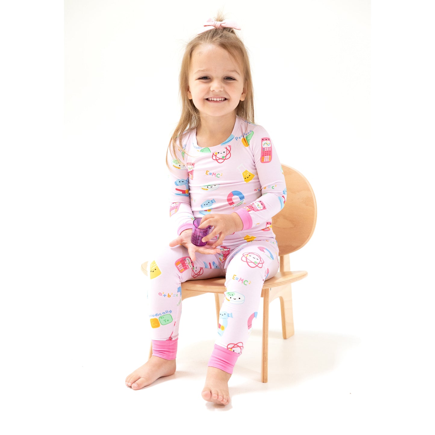 Long Sleeve Loungewear Set in our  Future Scientist - Pink print from Angel Dear