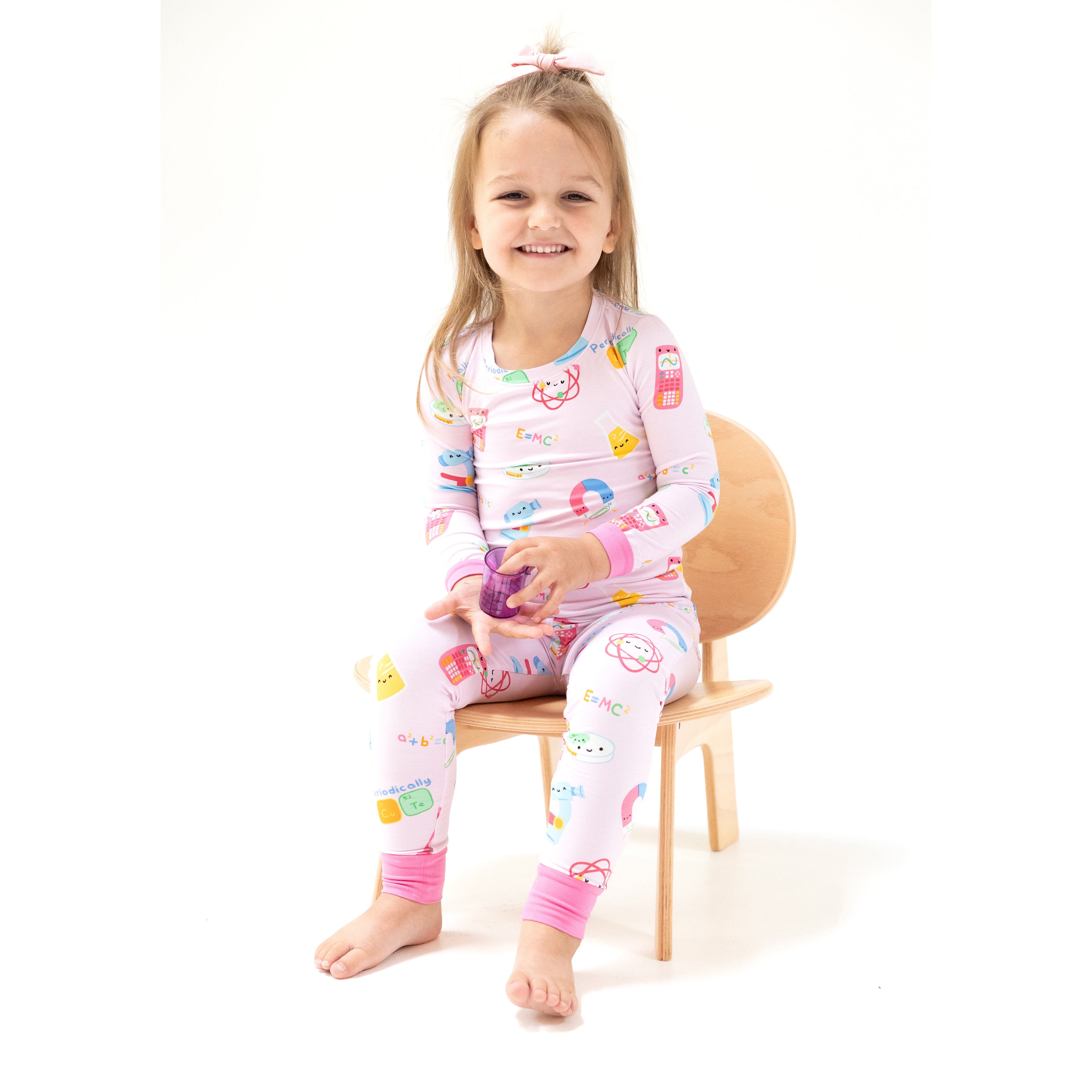 Long Sleeve Loungewear Set in our  Future Scientist - Pink print from Angel Dear