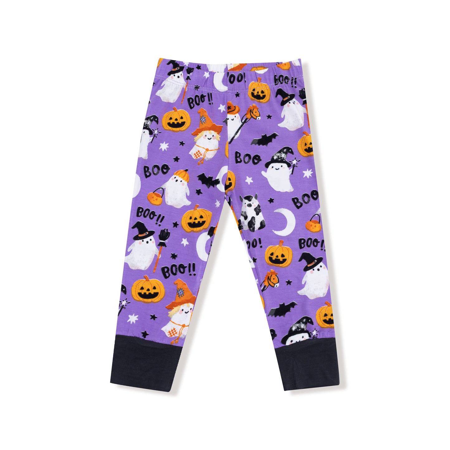Long Sleeve Loungewear Set in our  Costumed Ghosts - Glow In The Dark - Purple print from Angel Dear