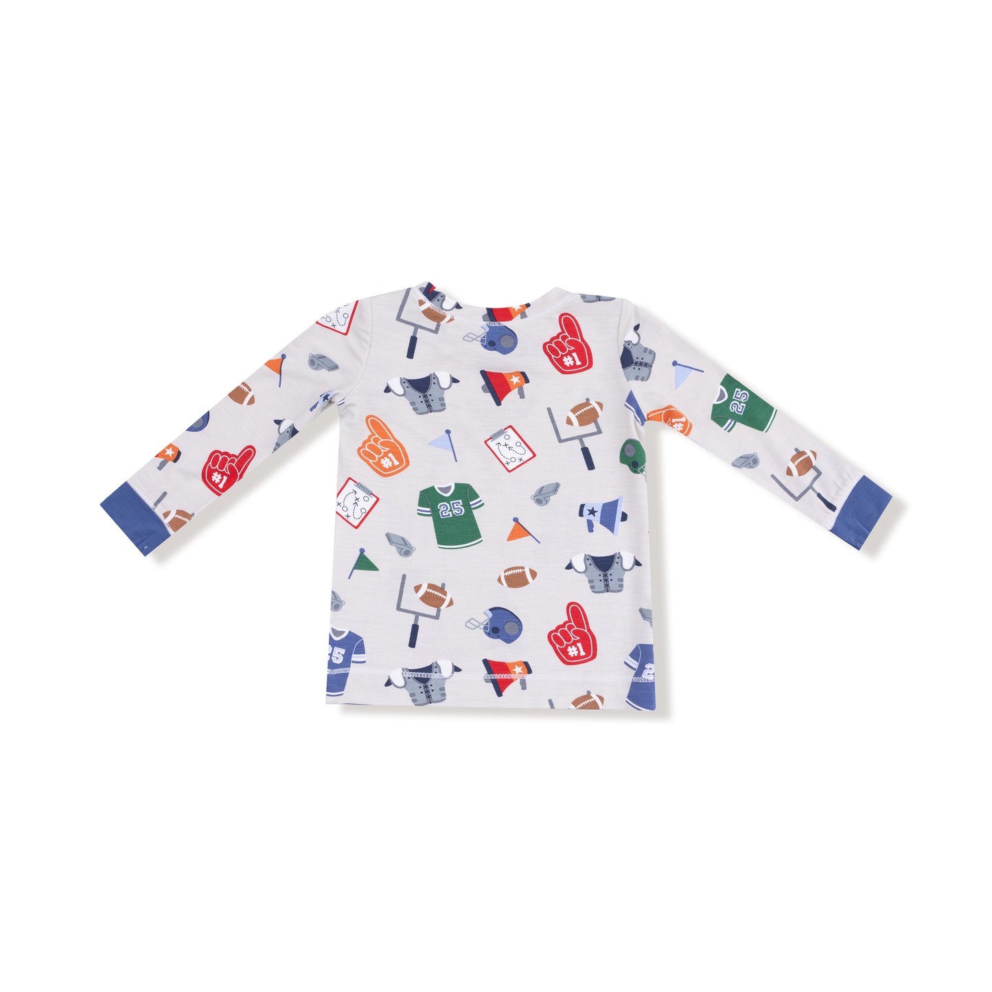 Long Sleeve Loungewear Set in our  Game Day - Grey print from Angel Dear