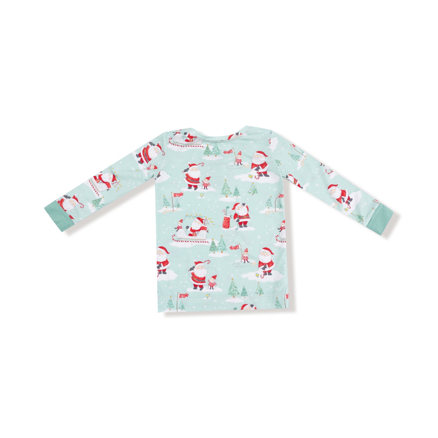 Long Sleeve Loungewear Set in our  Golfing Santa and Elves print from Angel Dear