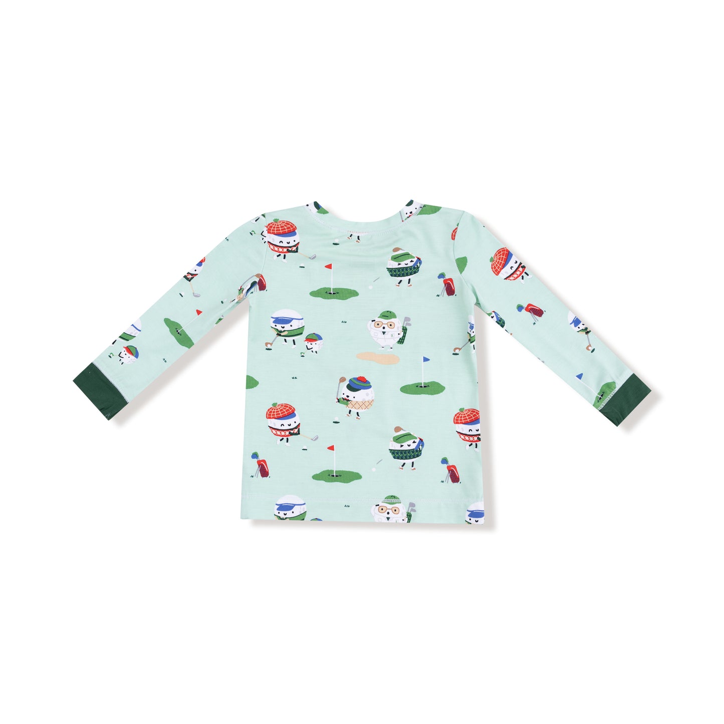 Long Sleeve Loungewear Set in our  Golf Pros - Green print from Angel Dear