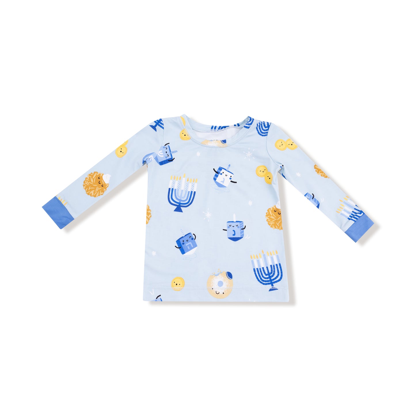 Long Sleeve Loungewear Set in our  Hanukkah - Blue print from Angel Dear
