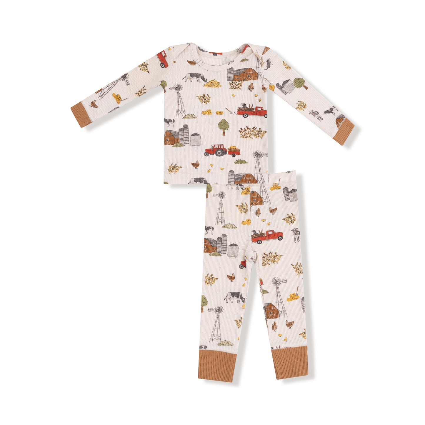 Long Sleeve Loungewear Set in our  Hay Farmer print from Angel Dear