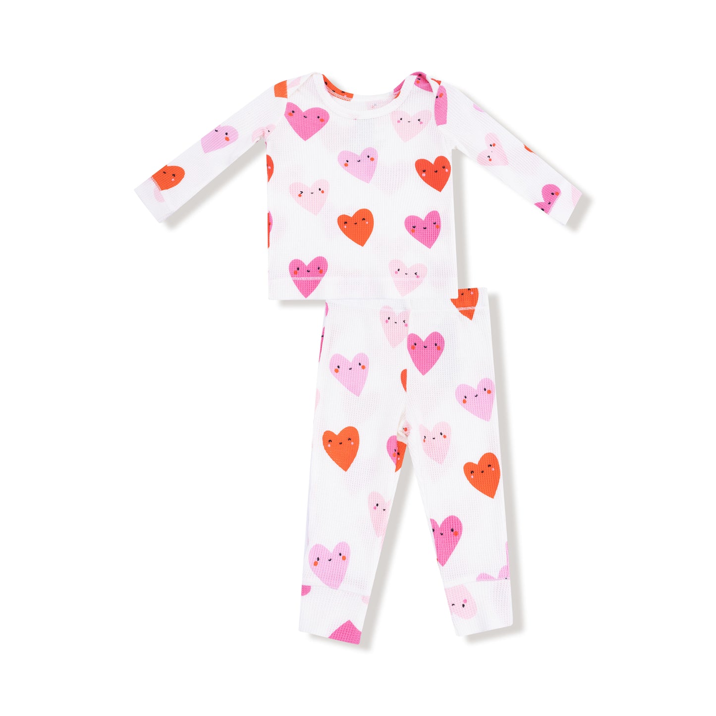 Long Sleeve Loungewear Set in our  Happy Hearts print from Angel Dear