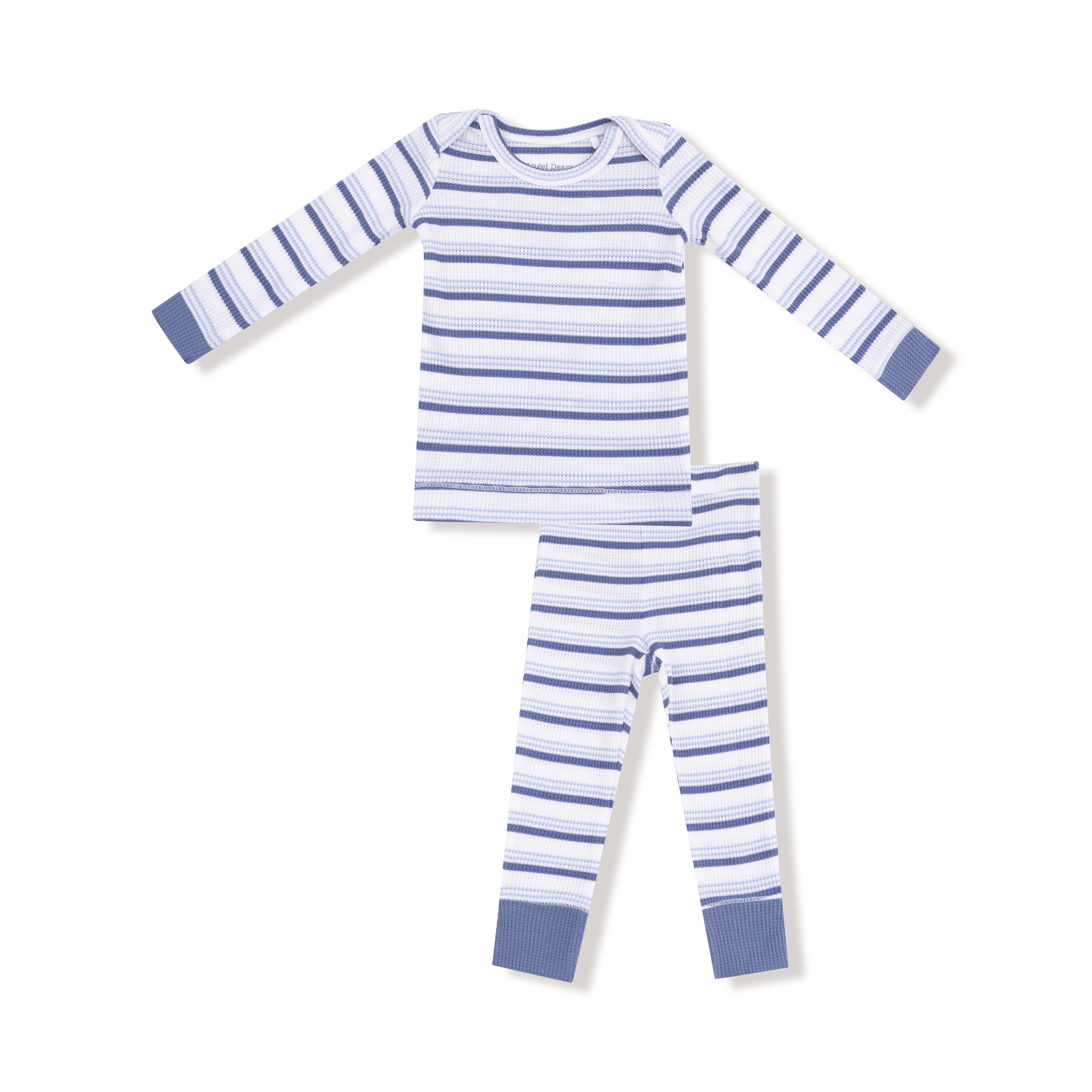 Long Sleeve Loungewear Set in our  Vintage Stripe - Blue print from Angel Dear