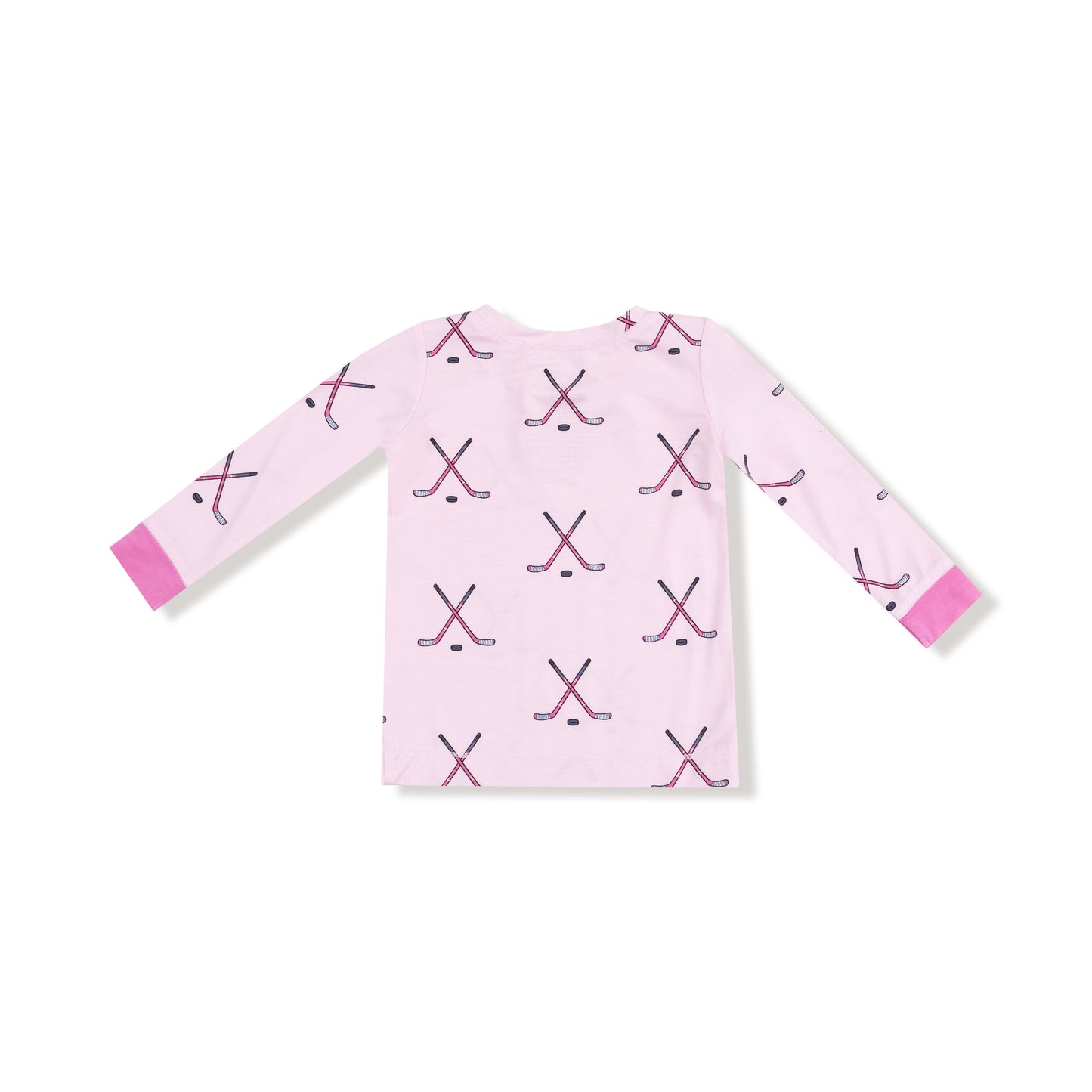 Long Sleeve Loungewear Set in our  Hockey - Pink print from Angel Dear