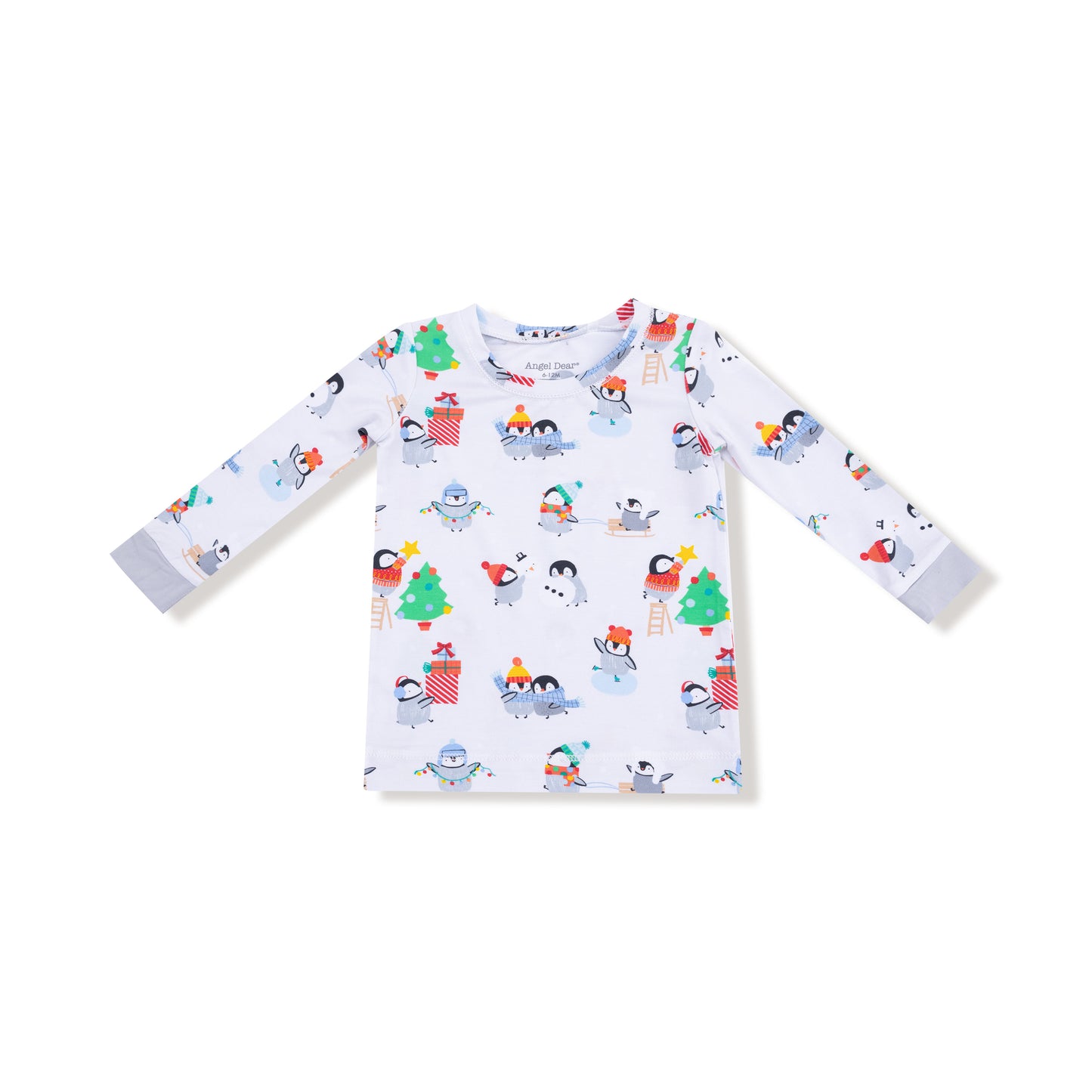 Long Sleeve Loungewear Set in our  Holiday Penguins print from Angel Dear