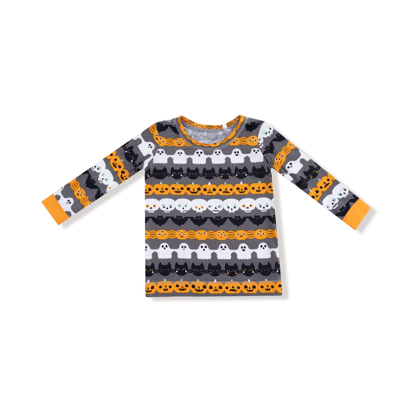 Long Sleeve Loungewear Set in our  Halloween Paper Garland Glow In The Dark print from Angel Dear