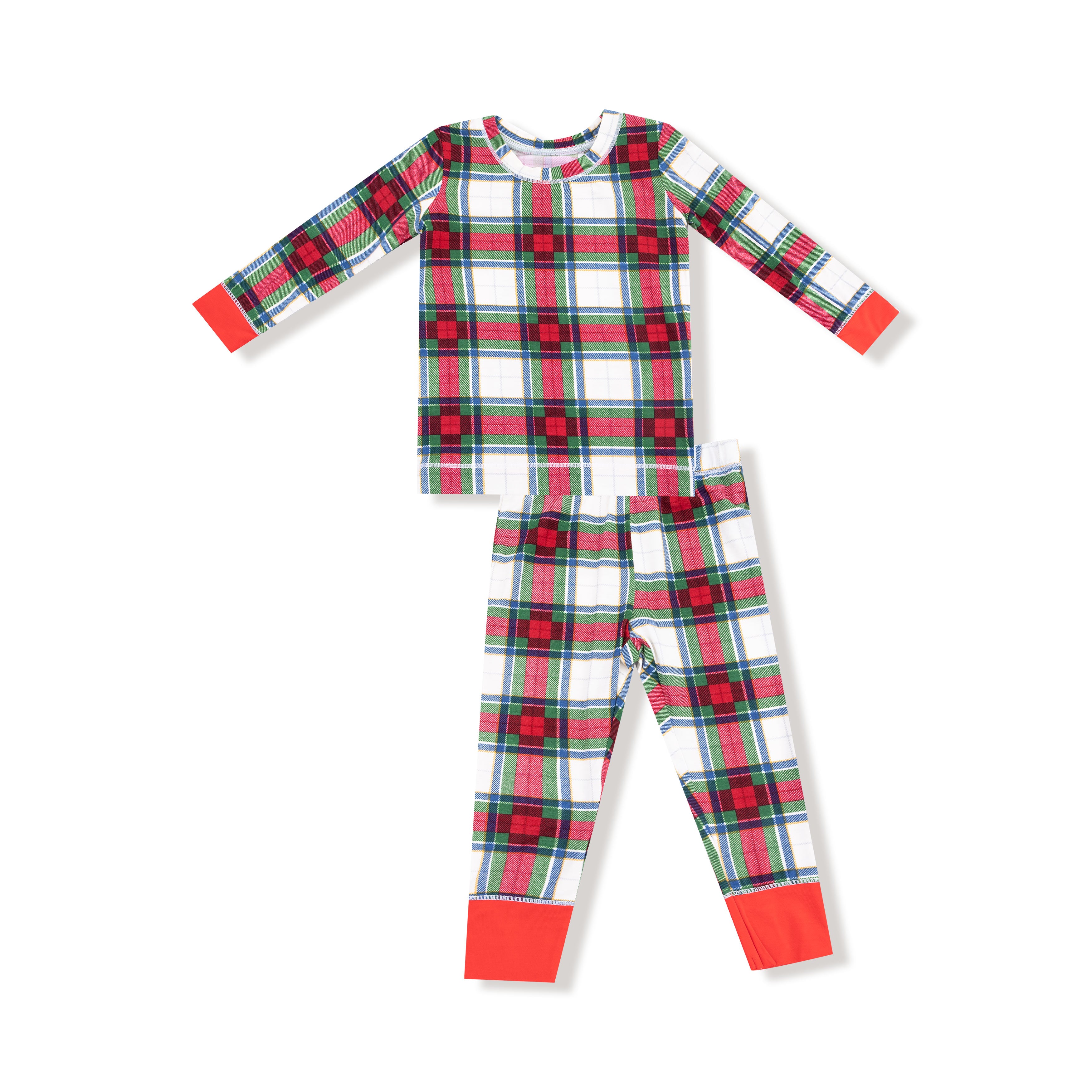 Long Sleeve Loungewear Set in our  Holiday Plaid print from Angel Dear