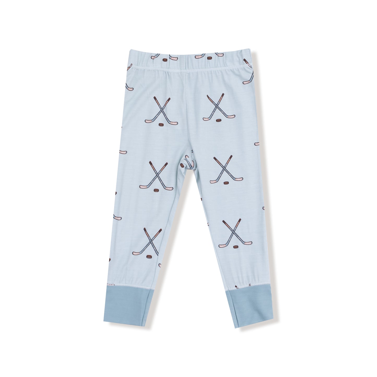 Long Sleeve Loungewear Set in our  Hockey - Stone Blue print from Angel Dear