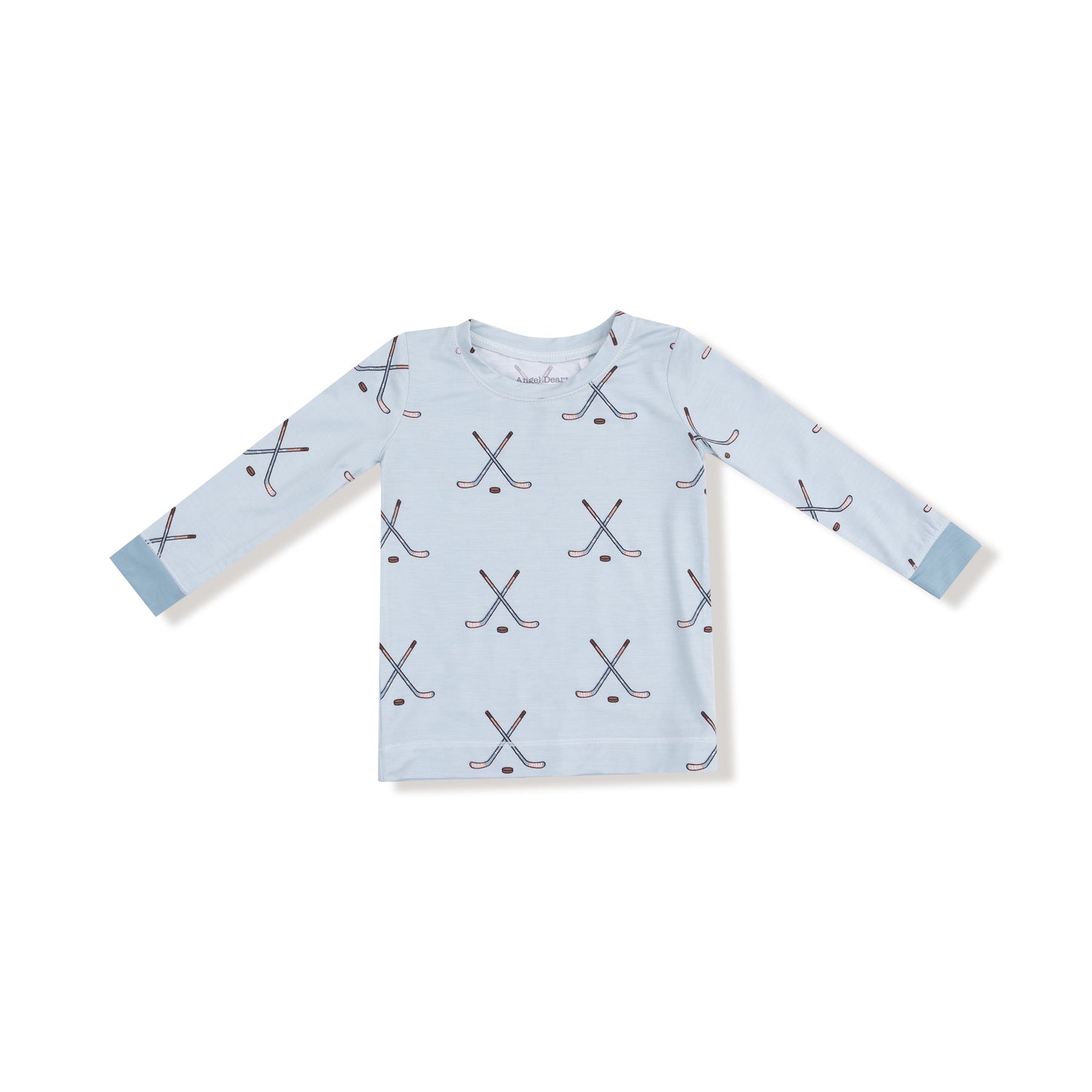 Long Sleeve Loungewear Set in our  Hockey - Stone Blue print from Angel Dear