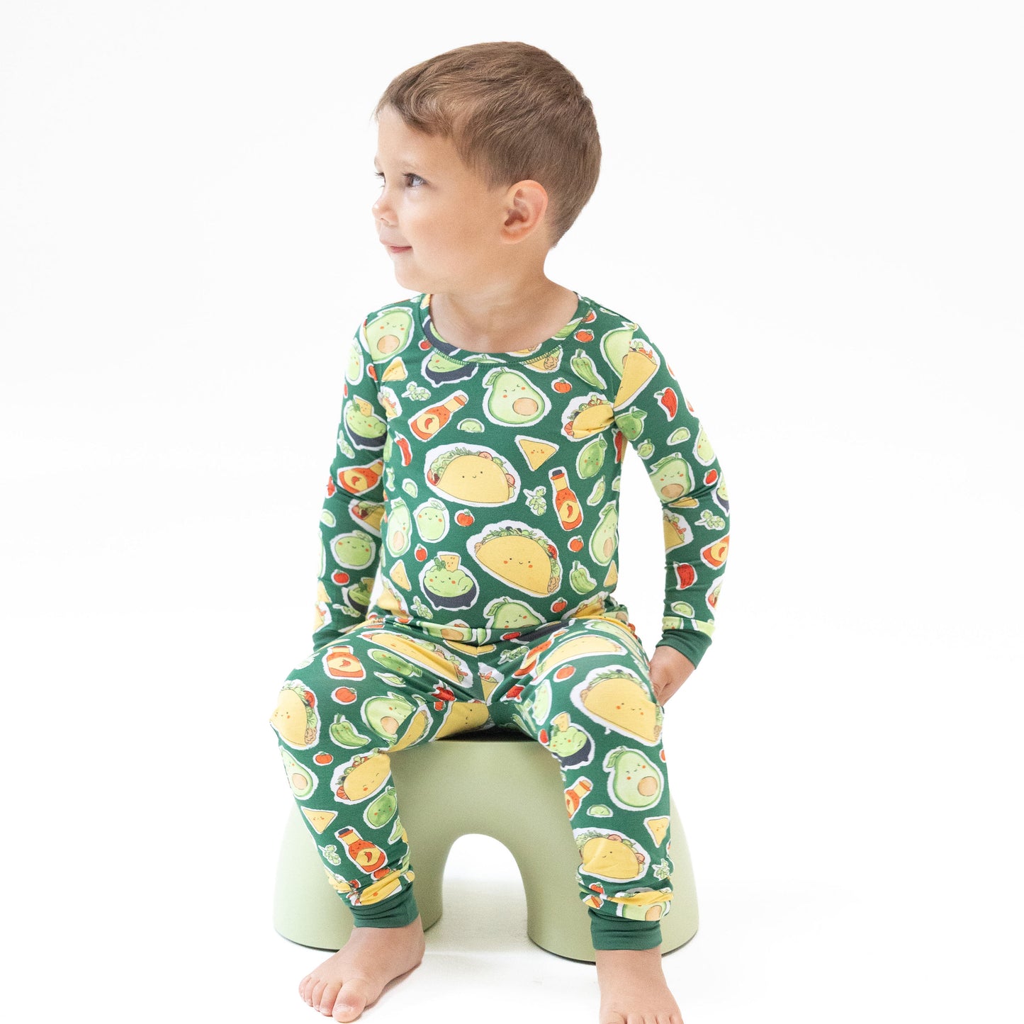 Long Sleeve Loungewear Set in our  Happy Tacos print from Angel Dear