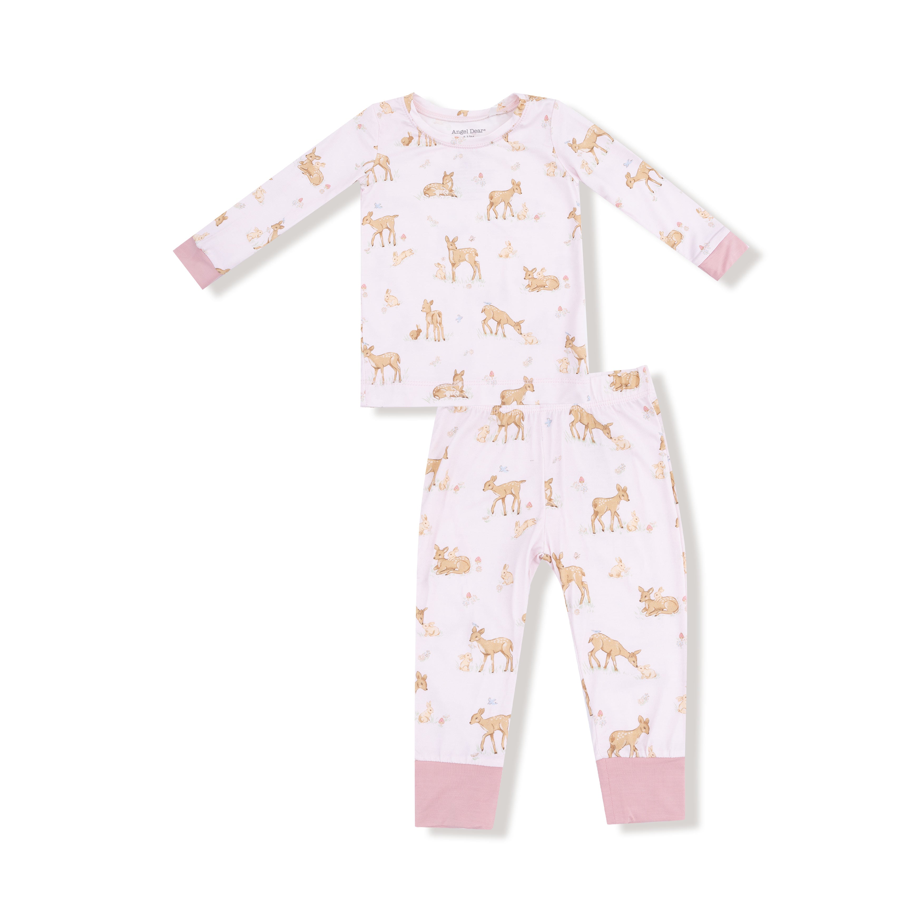 Long Sleeve Loungewear Set in our  Little Fawn print from Angel Dear