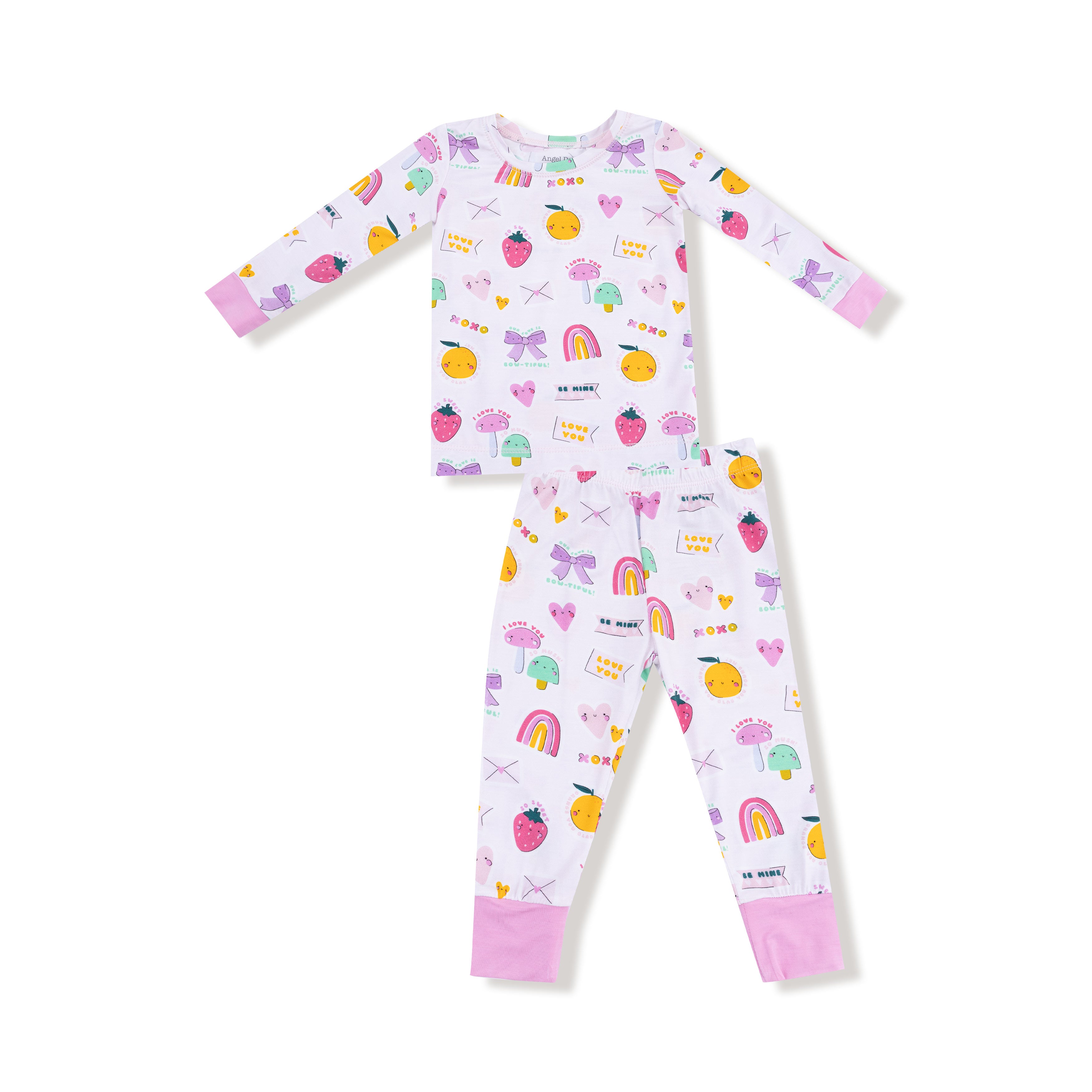 Long Sleeve Loungewear Set in our  My Funny Valentine - Pink print from Angel Dear
