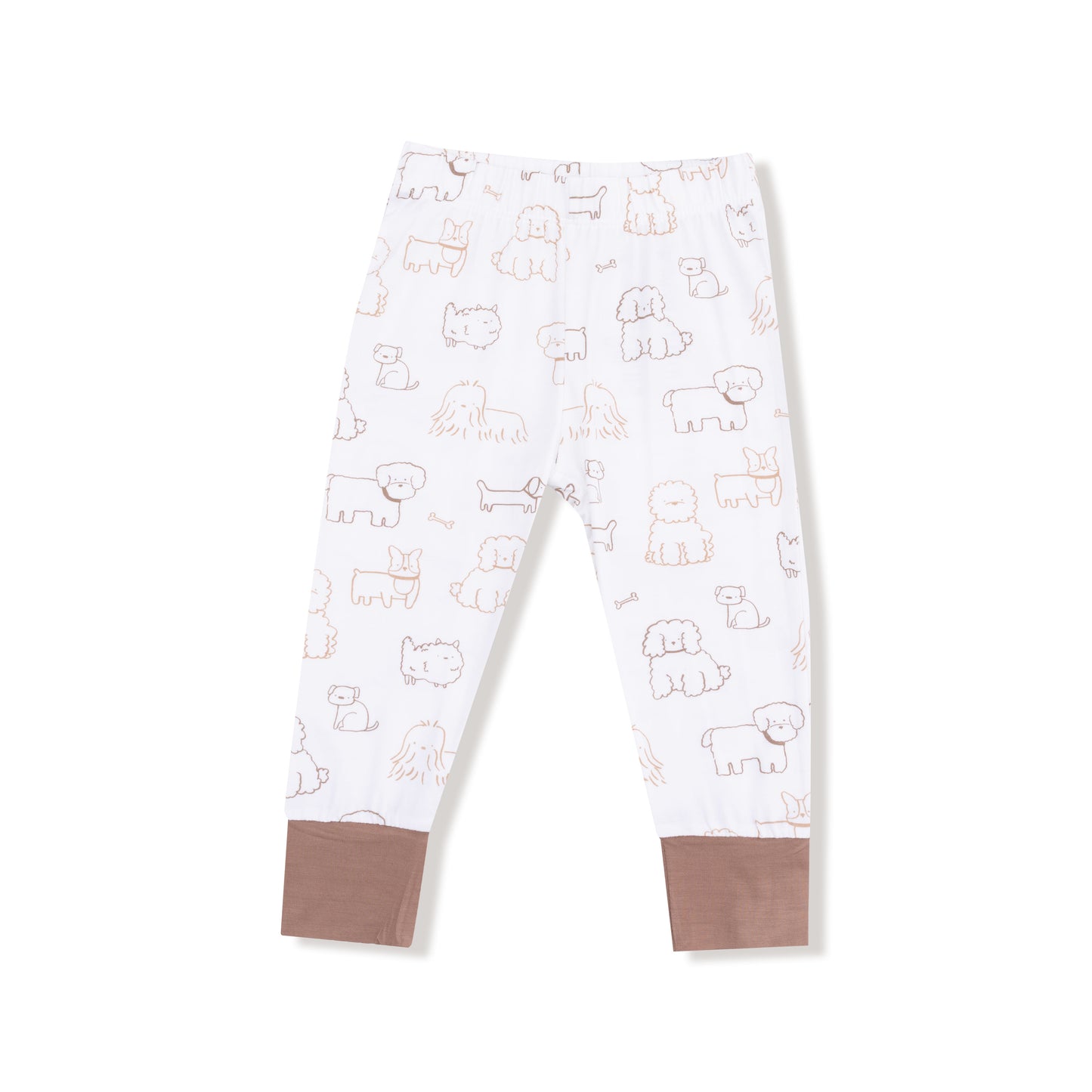 Long Sleeve Loungewear Set in our  Neutral Pups print from Angel Dear