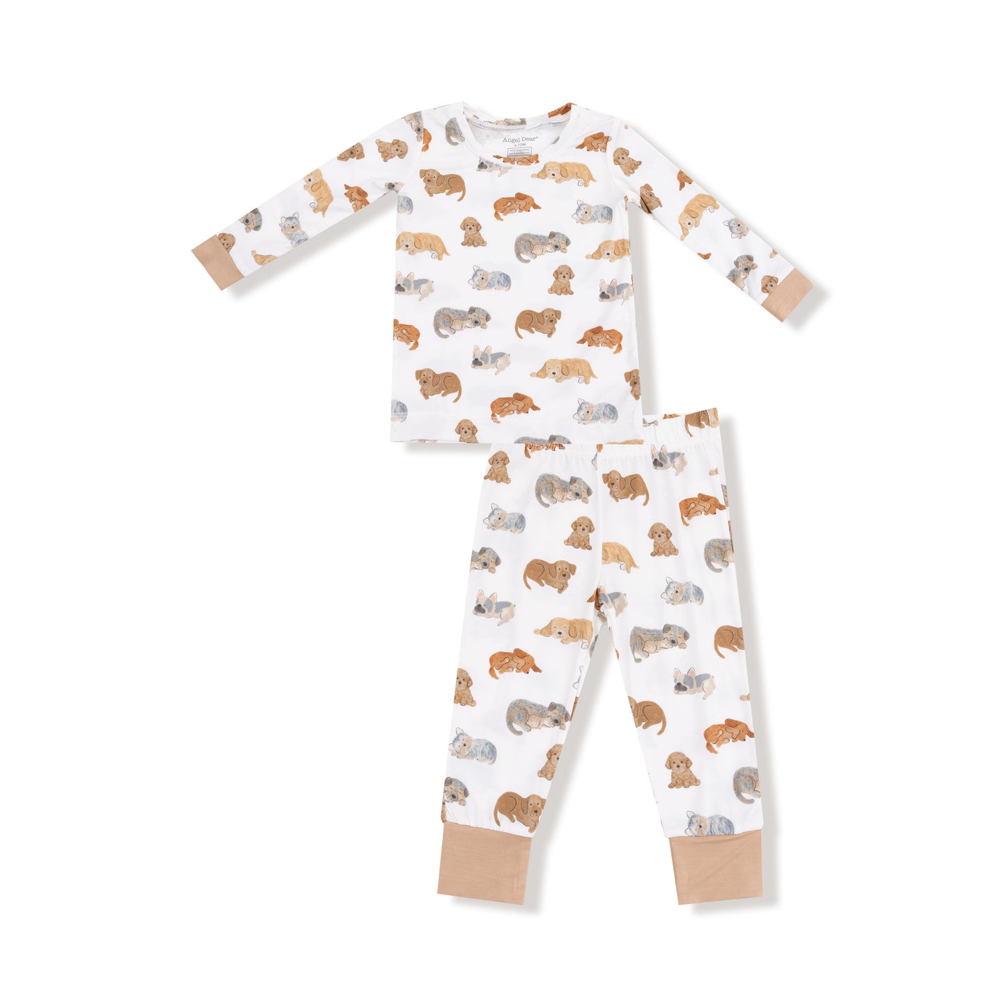 Long Sleeve Loungewear Set in our  Napping Puppies print from Angel Dear