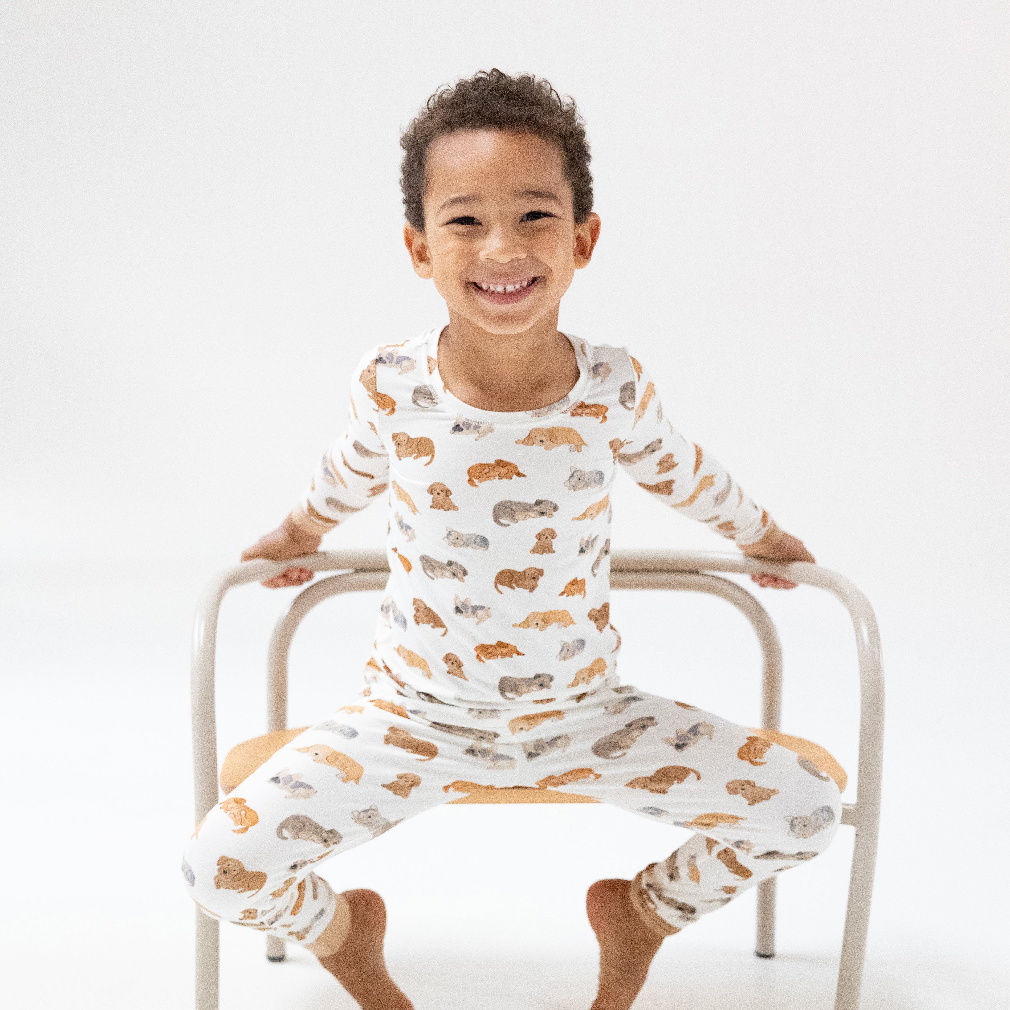 Long Sleeve Loungewear Set in our  Napping Puppies print from Angel Dear