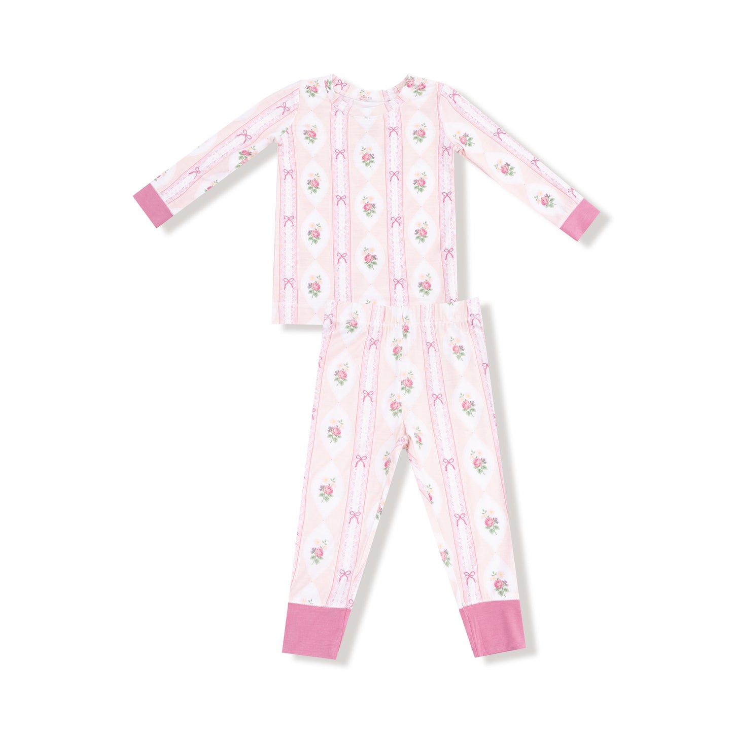 Long Sleeve Loungewear Set in our  Ogee Lace Floral print from Angel Dear