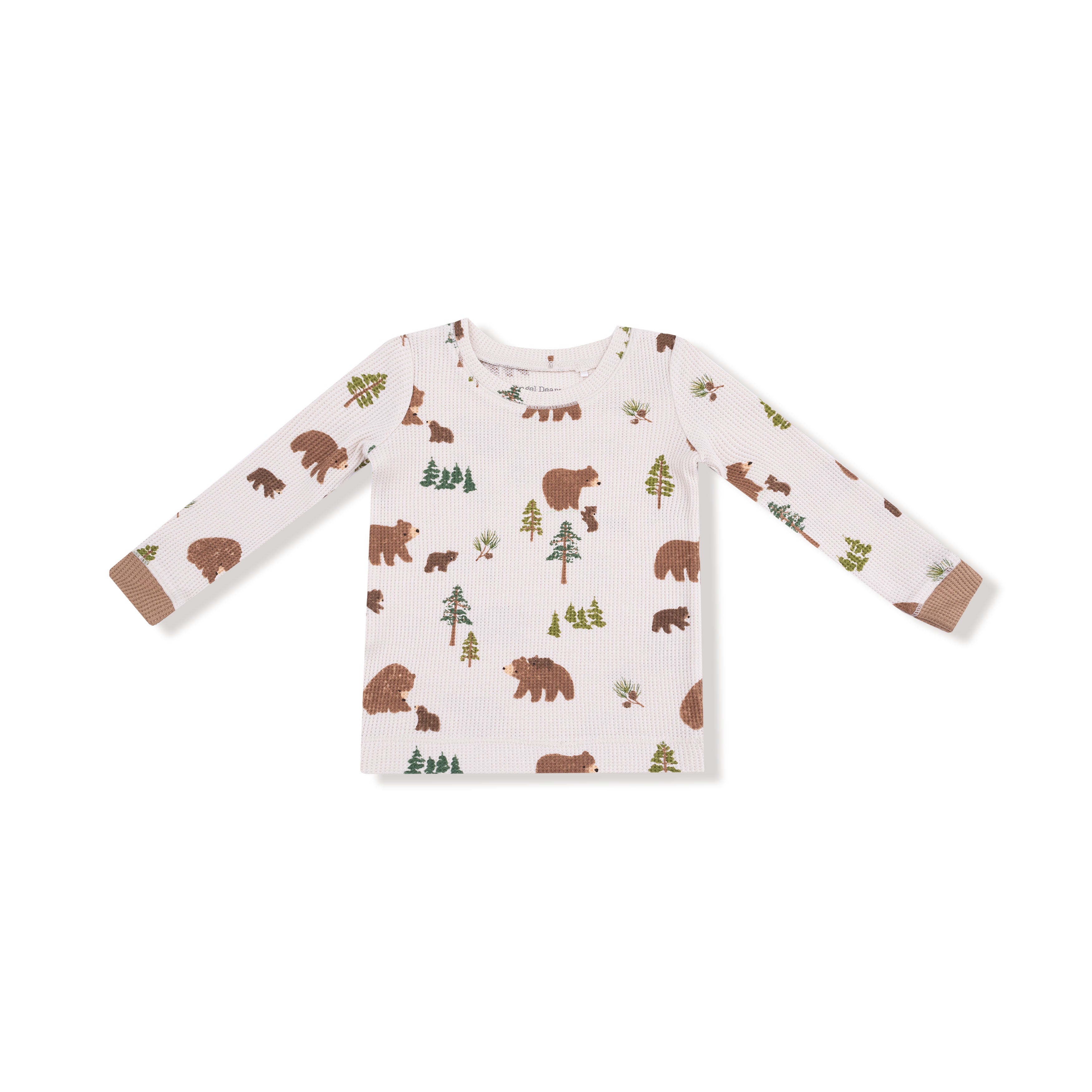 Long Sleeve Loungewear Set in our  Sweet Brown Bears print from Angel Dear