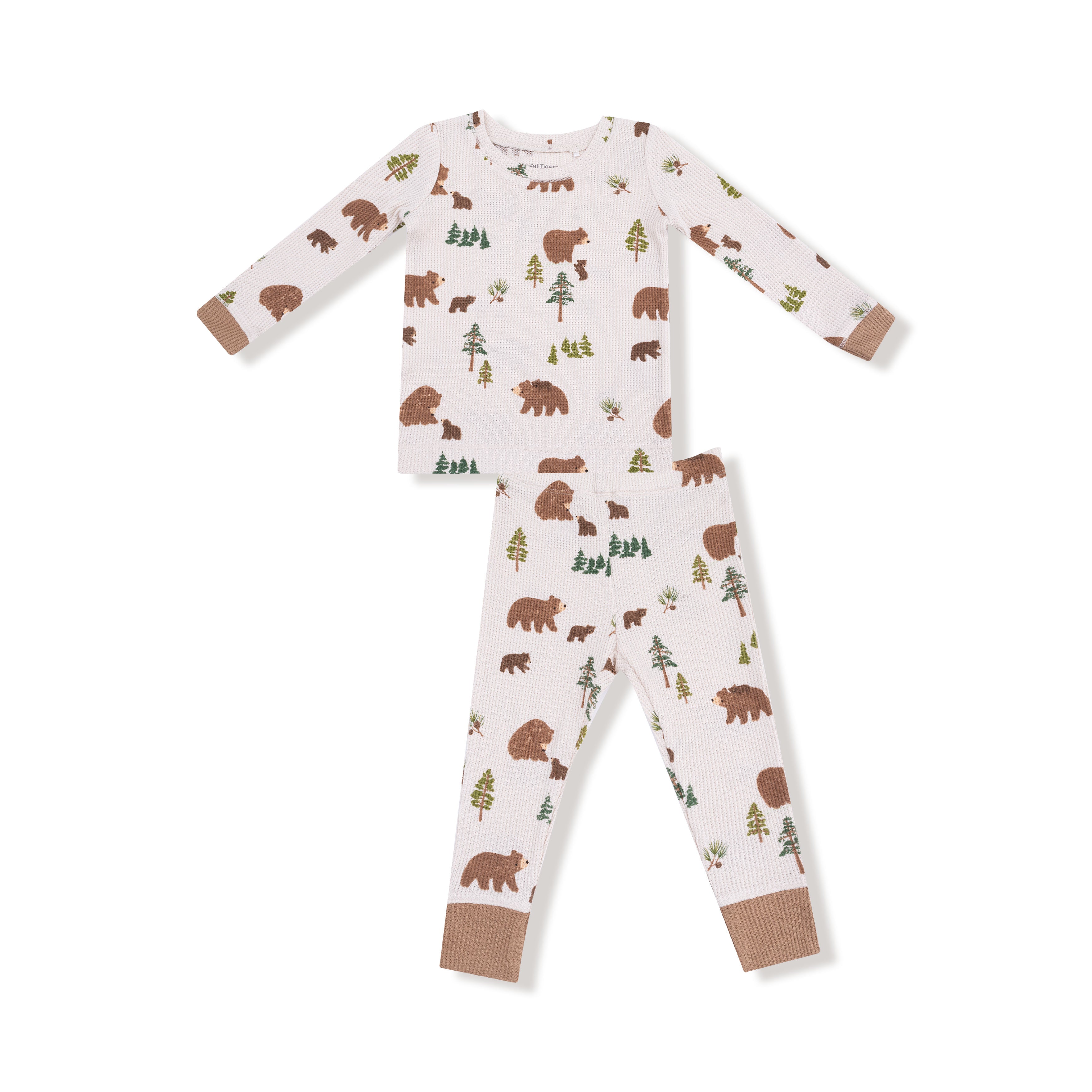 Long Sleeve Loungewear Set in our  Sweet Brown Bears print from Angel Dear
