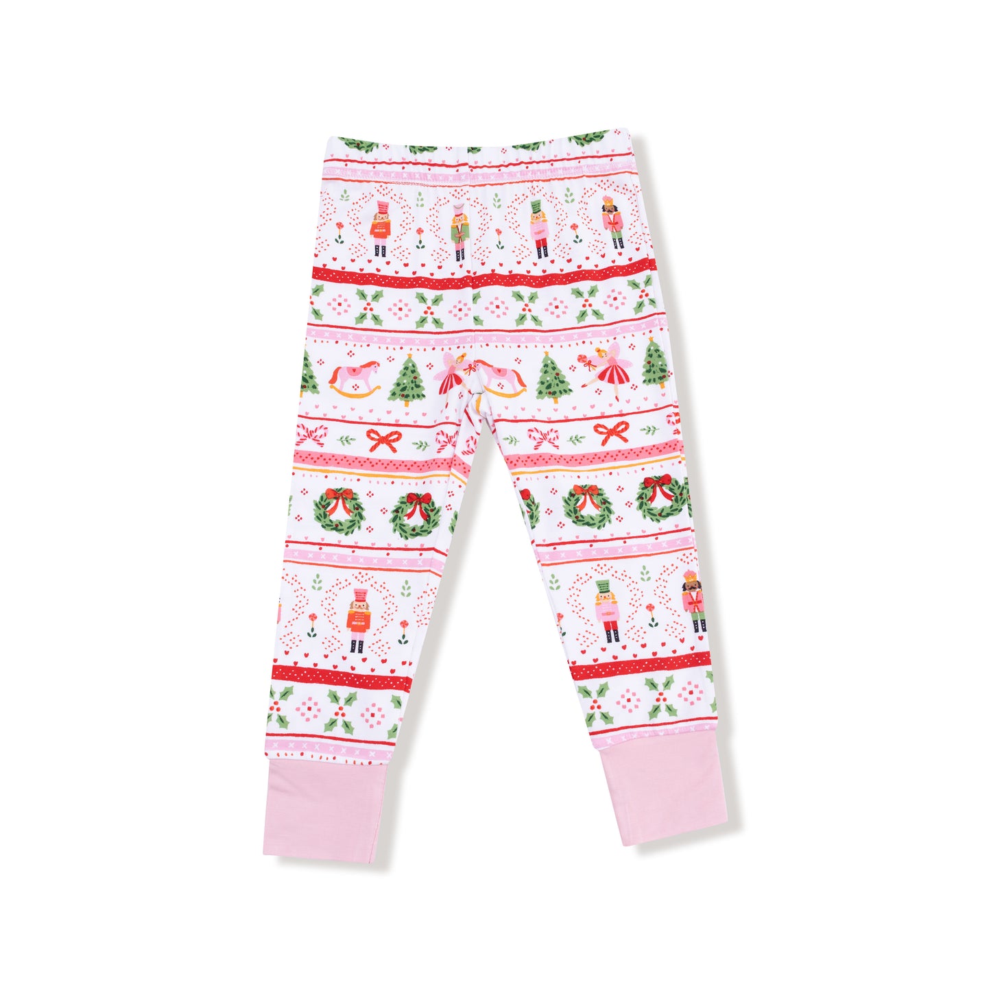 Long Sleeve Loungewear Set in our  Sugar Plum Fairy - Nutcracker Fair Isle - Pink print from Angel Dear