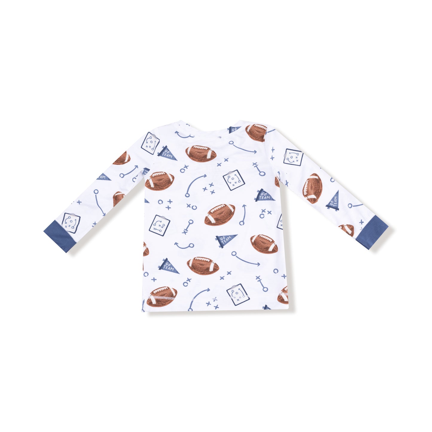 Long Sleeve Loungewear Set in our  Touchdown Time - Navy print from Angel Dear