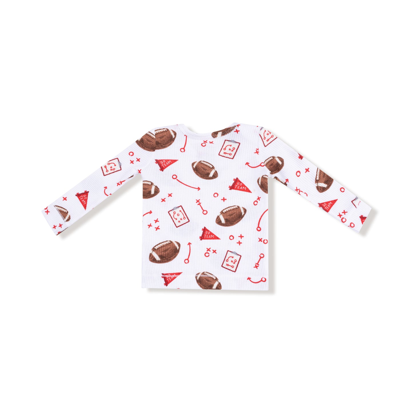 Long Sleeve Loungewear Set in our  Touchdown Time - Red print from Angel Dear