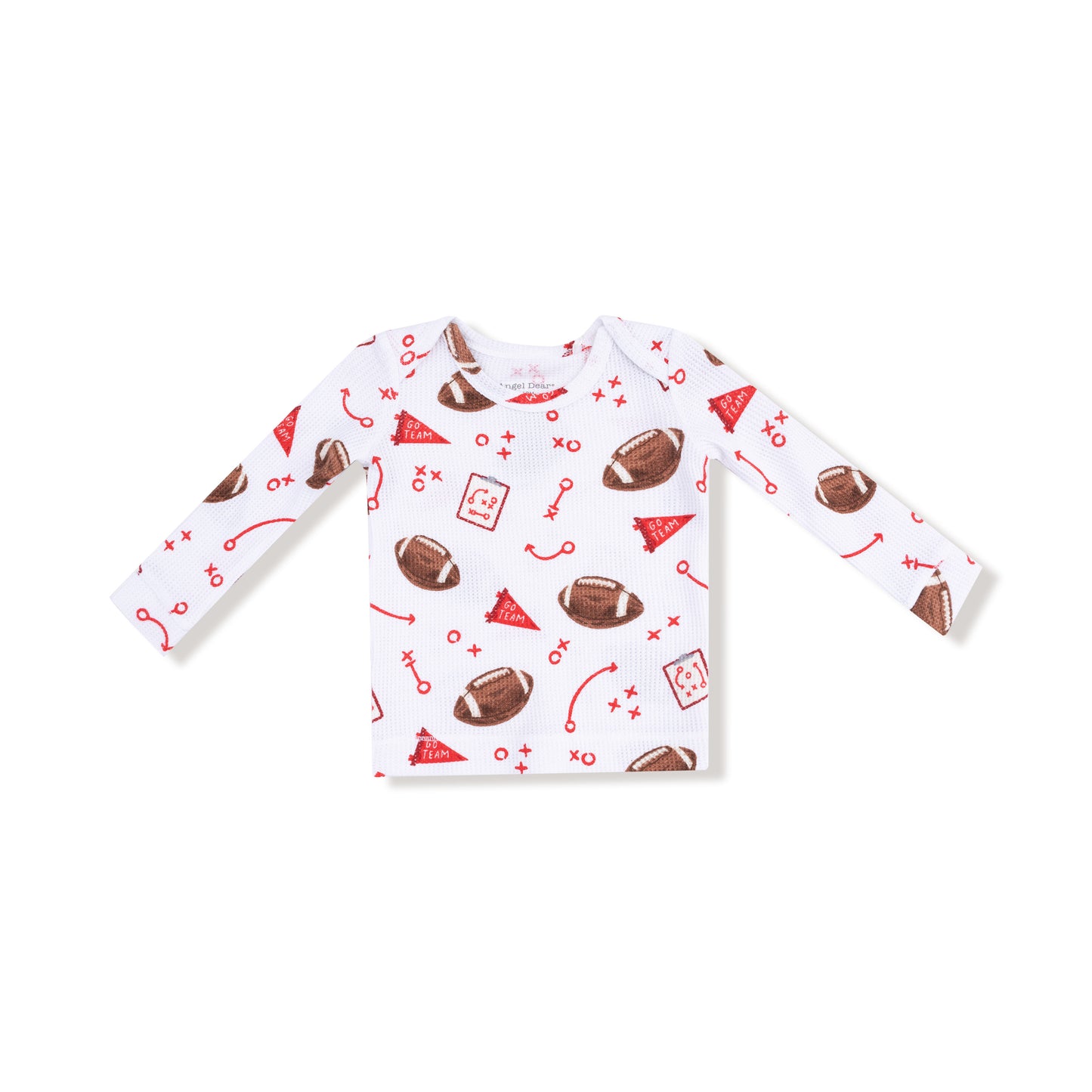 Long Sleeve Loungewear Set in our  Touchdown Time - Red print from Angel Dear