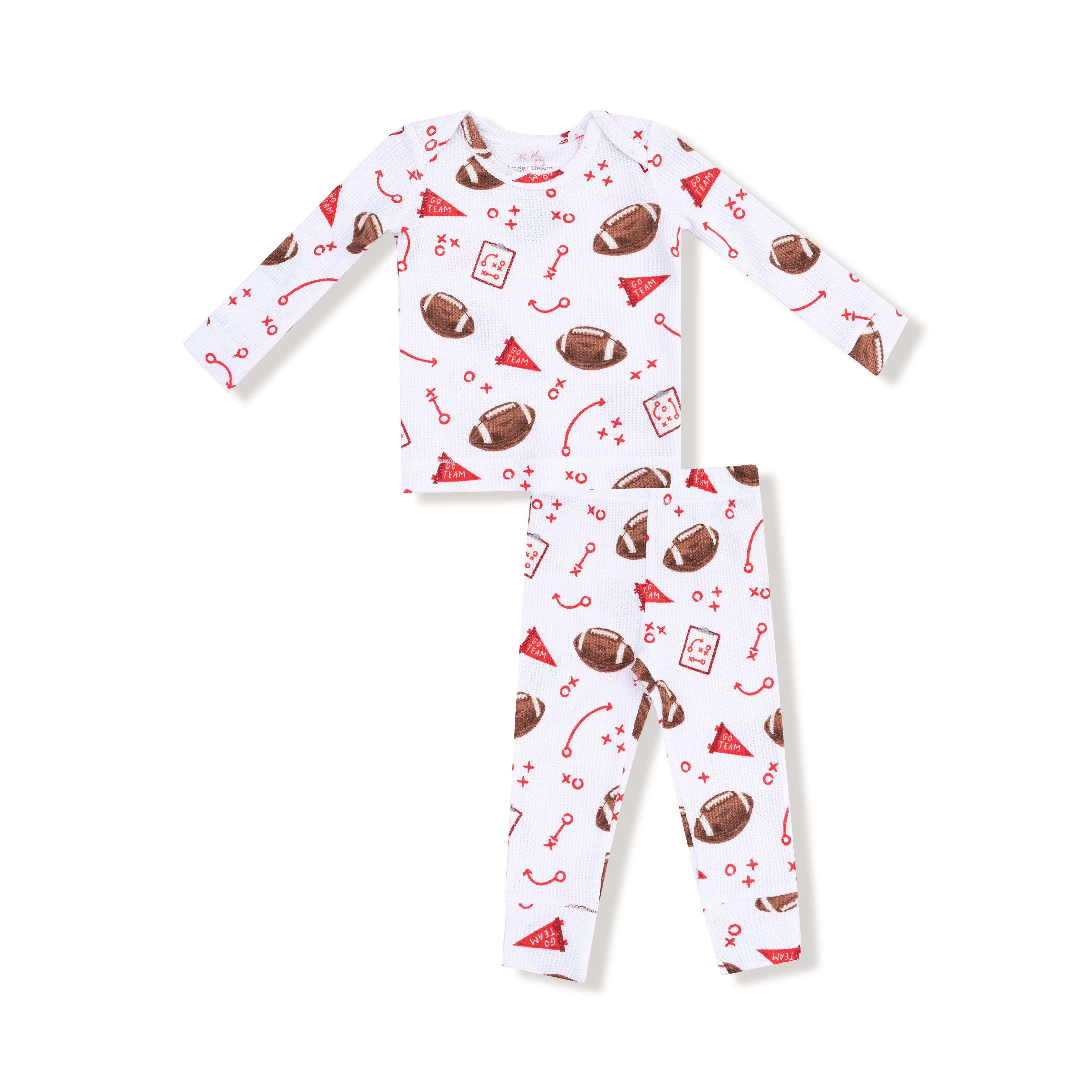 Long Sleeve Loungewear Set in our  Touchdown Time - Red print from Angel Dear