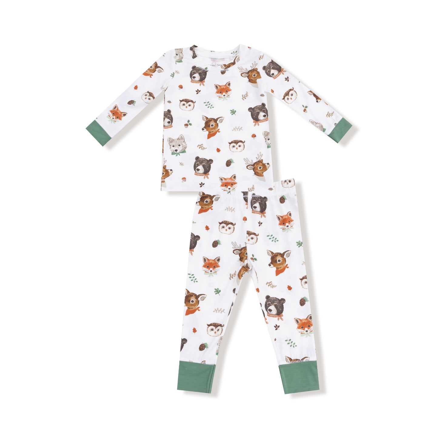Long Sleeve Loungewear Set in our  Woodland Animal Faces print from Angel Dear