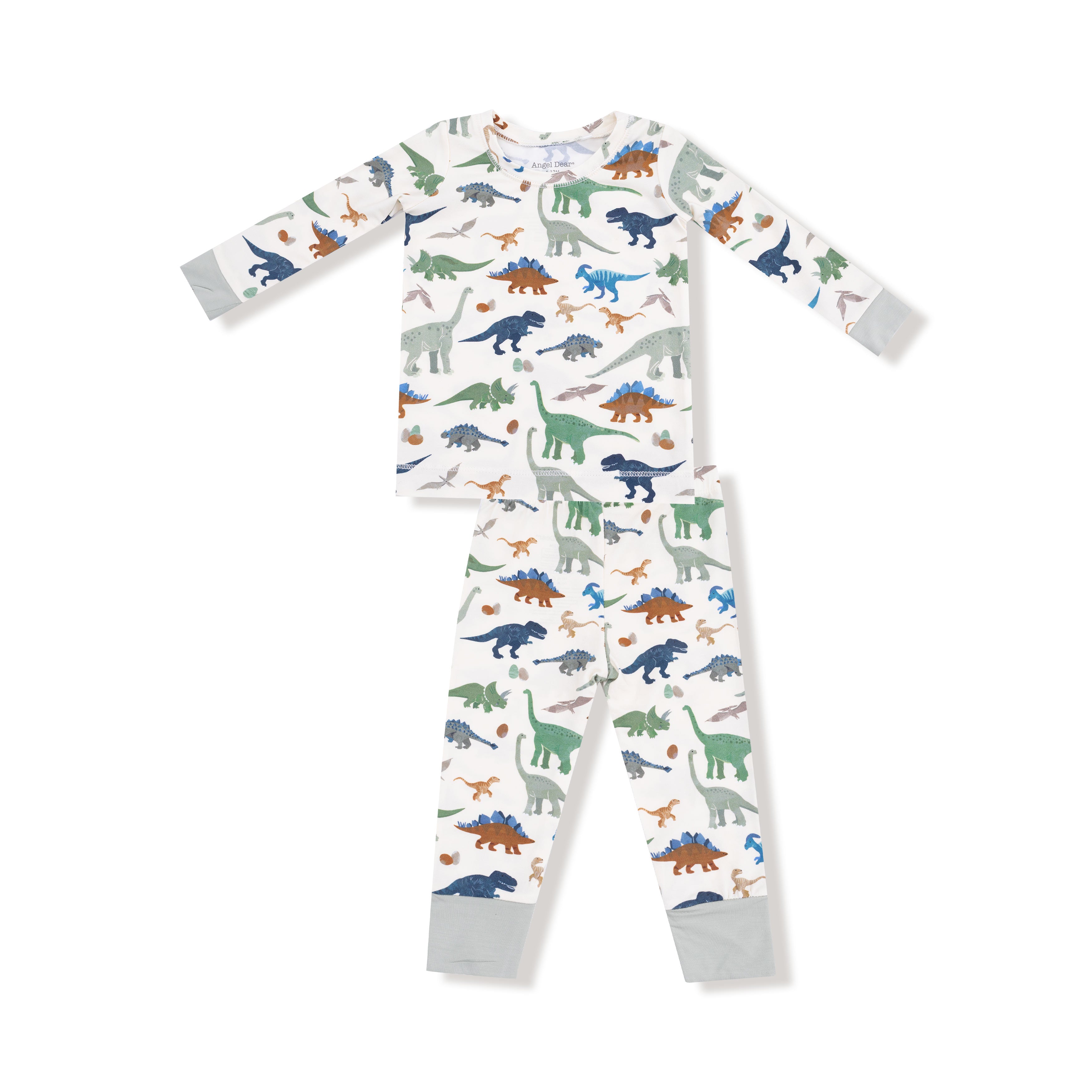 Long Sleeve Loungewear Set in our  Washy Dinos print from Angel Dear