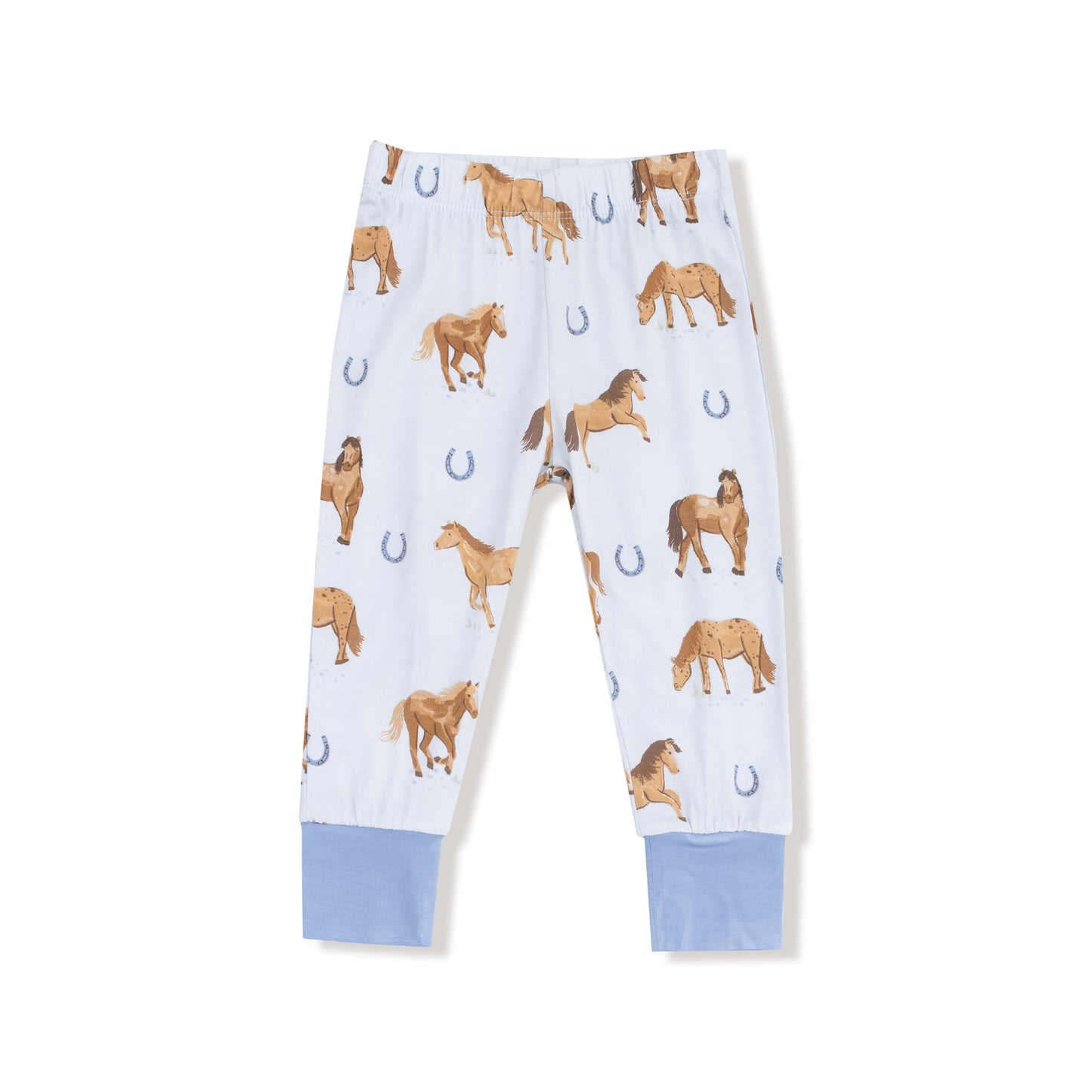 Long Sleeve Loungewear Set in our  Horses - Blue print from Angel Dear