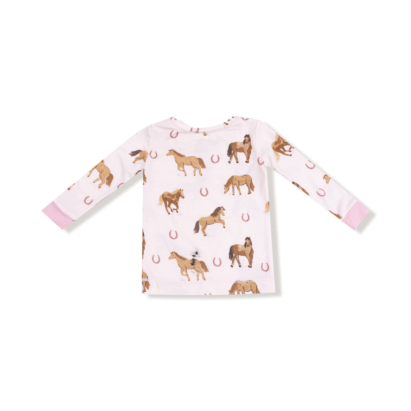 Long Sleeve Loungewear Set in our  Horses - Pink print from Angel Dear