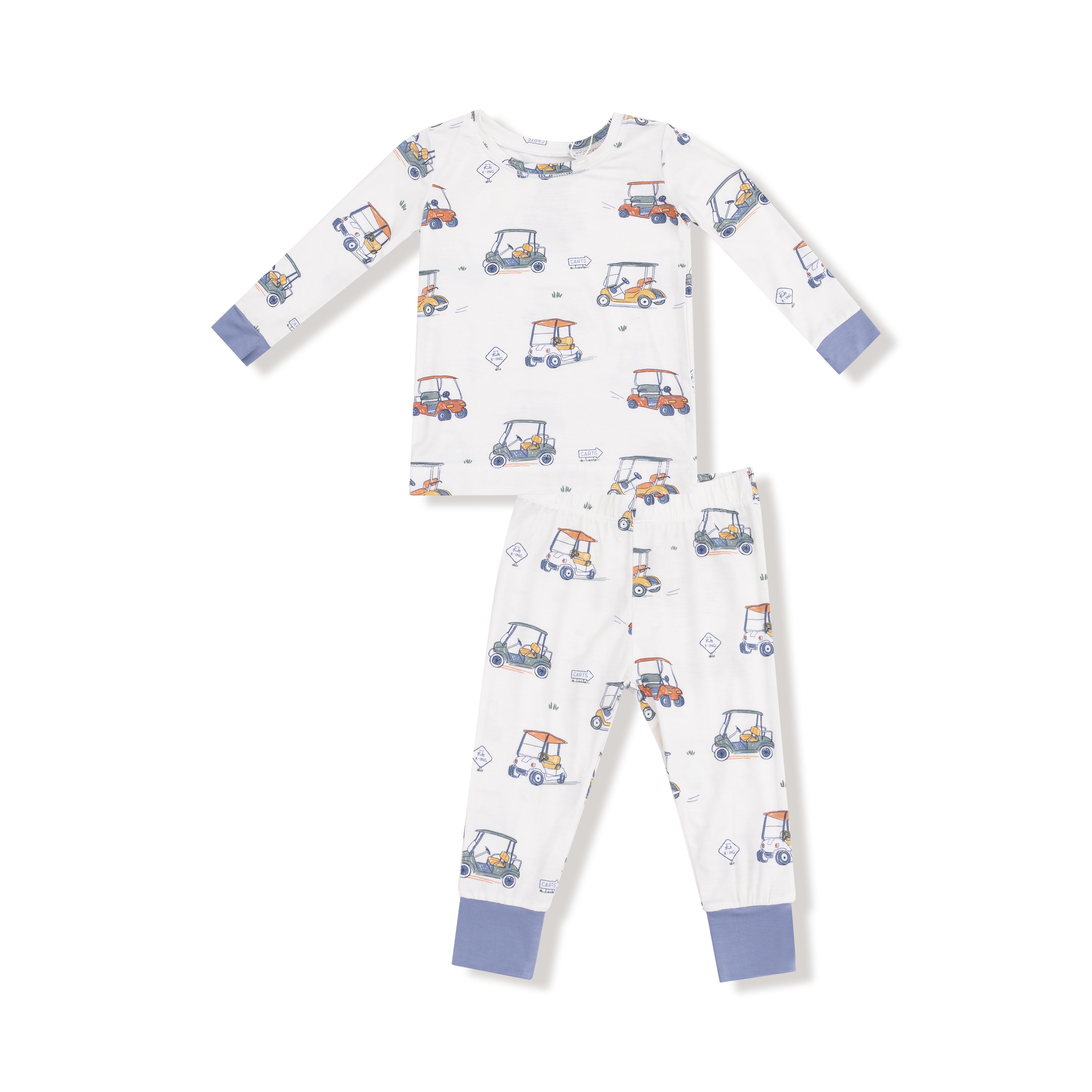 Long Sleeve Loungewear Set in our  Zooming Golf Carts print from Angel Dear