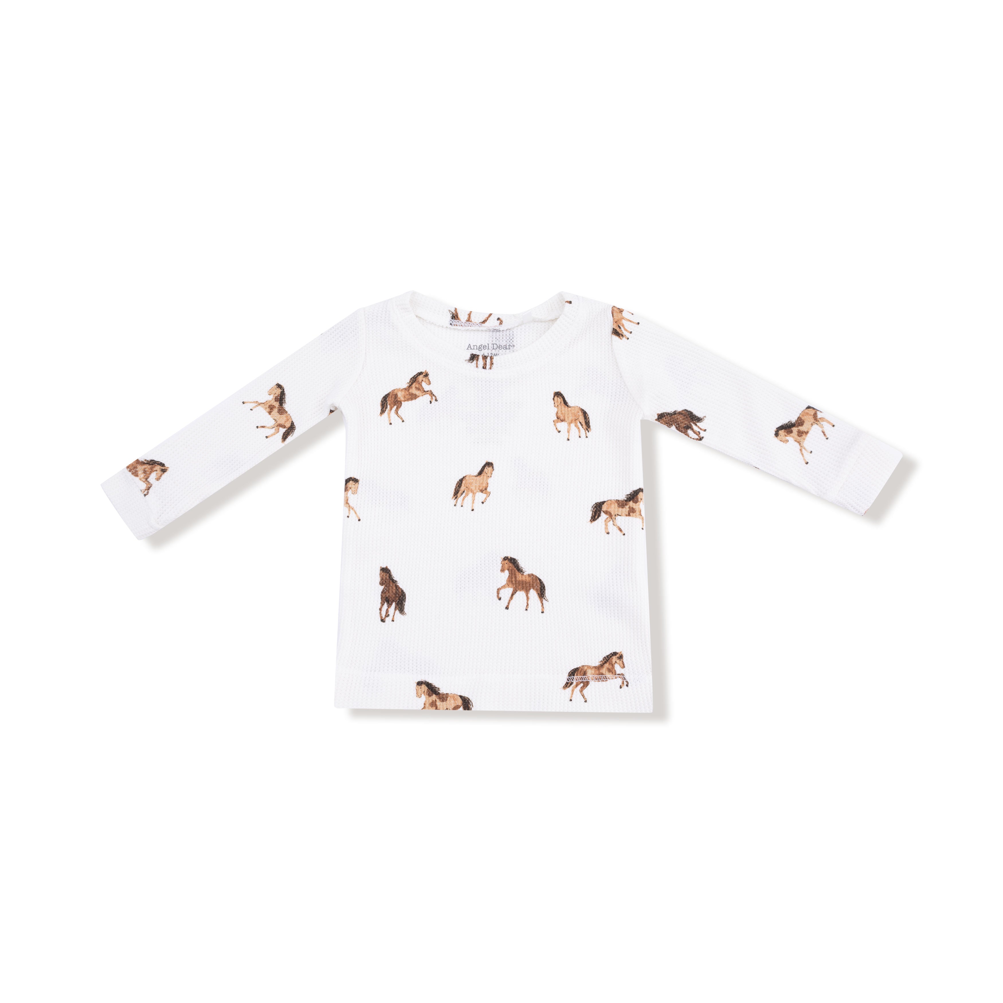Long Sleeve Loungewear Set in our  Mini Horses print from Angel Dear